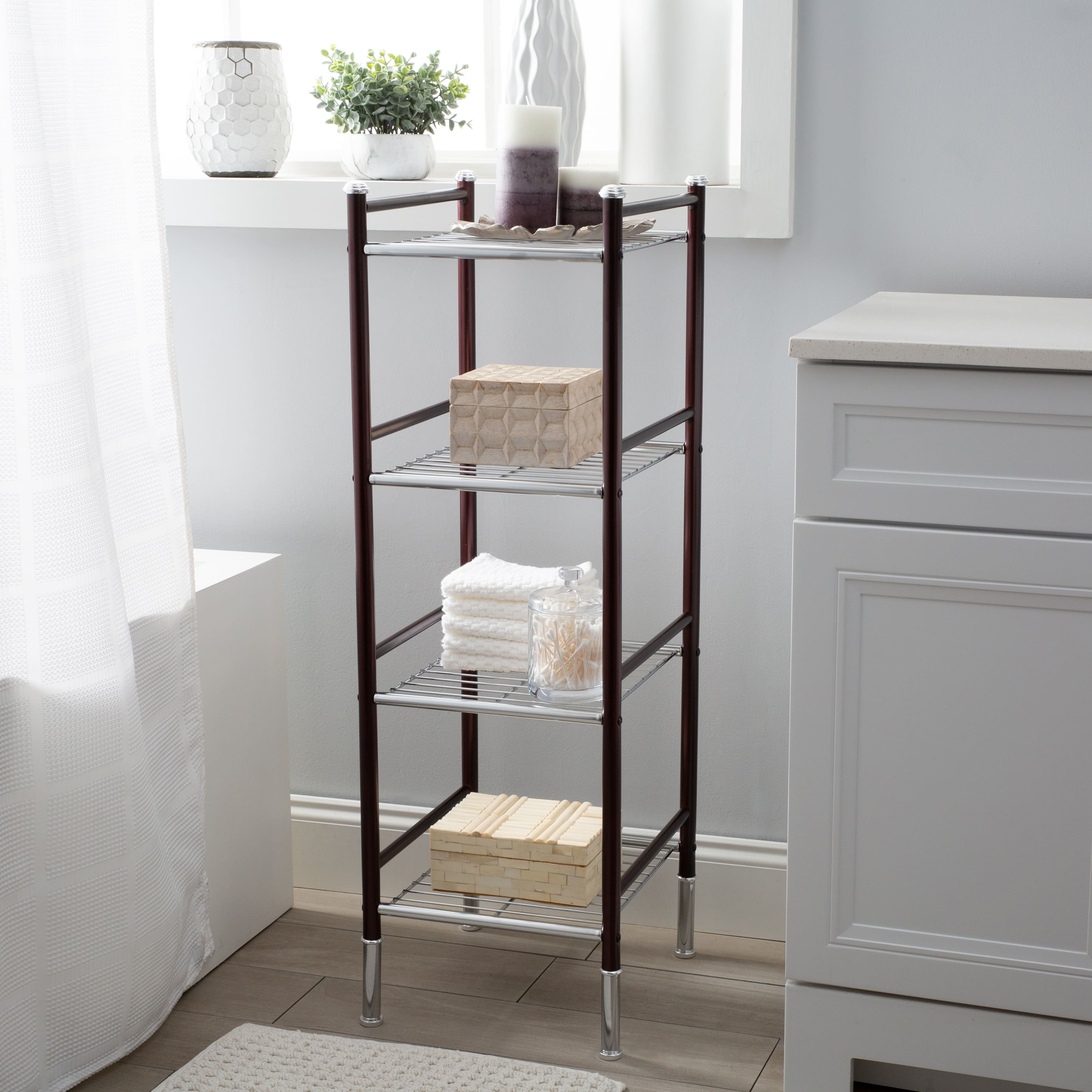 Organize It All Duplex 4 Tier Freestanding Wire Rack