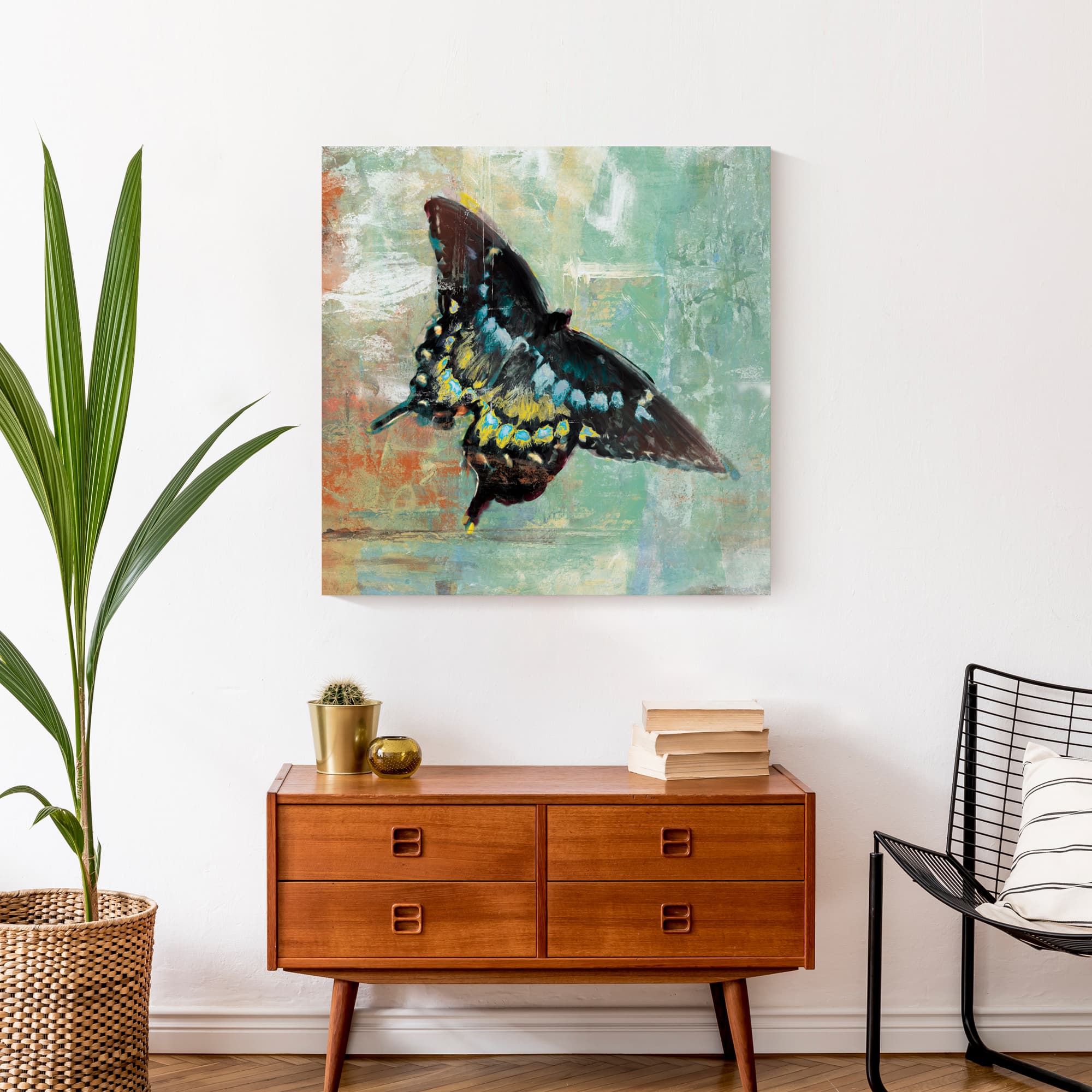 Tranquil Butterfly 24" x 24" Canvas Wall Art