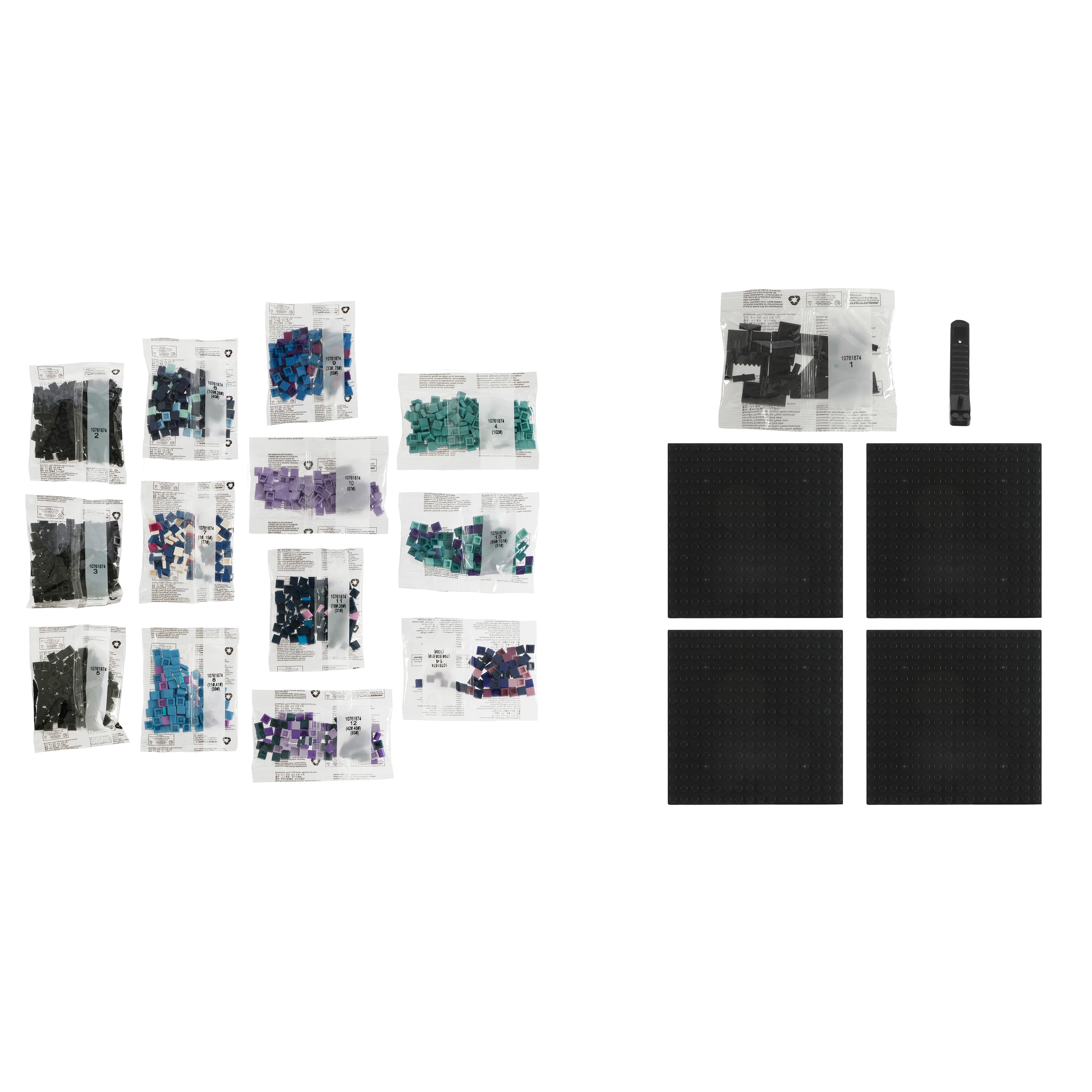 10" x 10" The Great Wave Pixelated Brick Art Kit by Make Market®