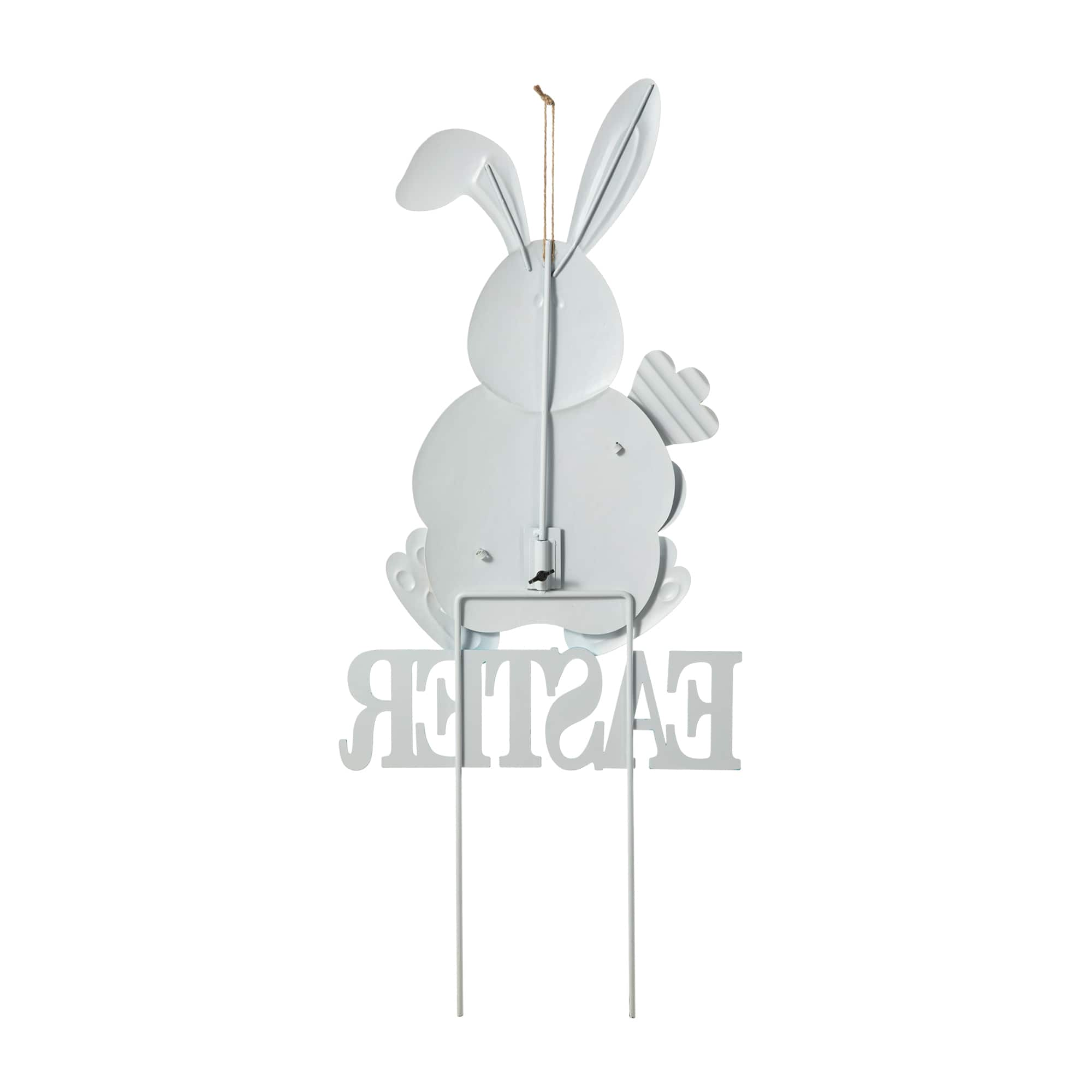 Glitzhome&#xAE; 30&#x22; Easter Metal Bunny Yard Stake