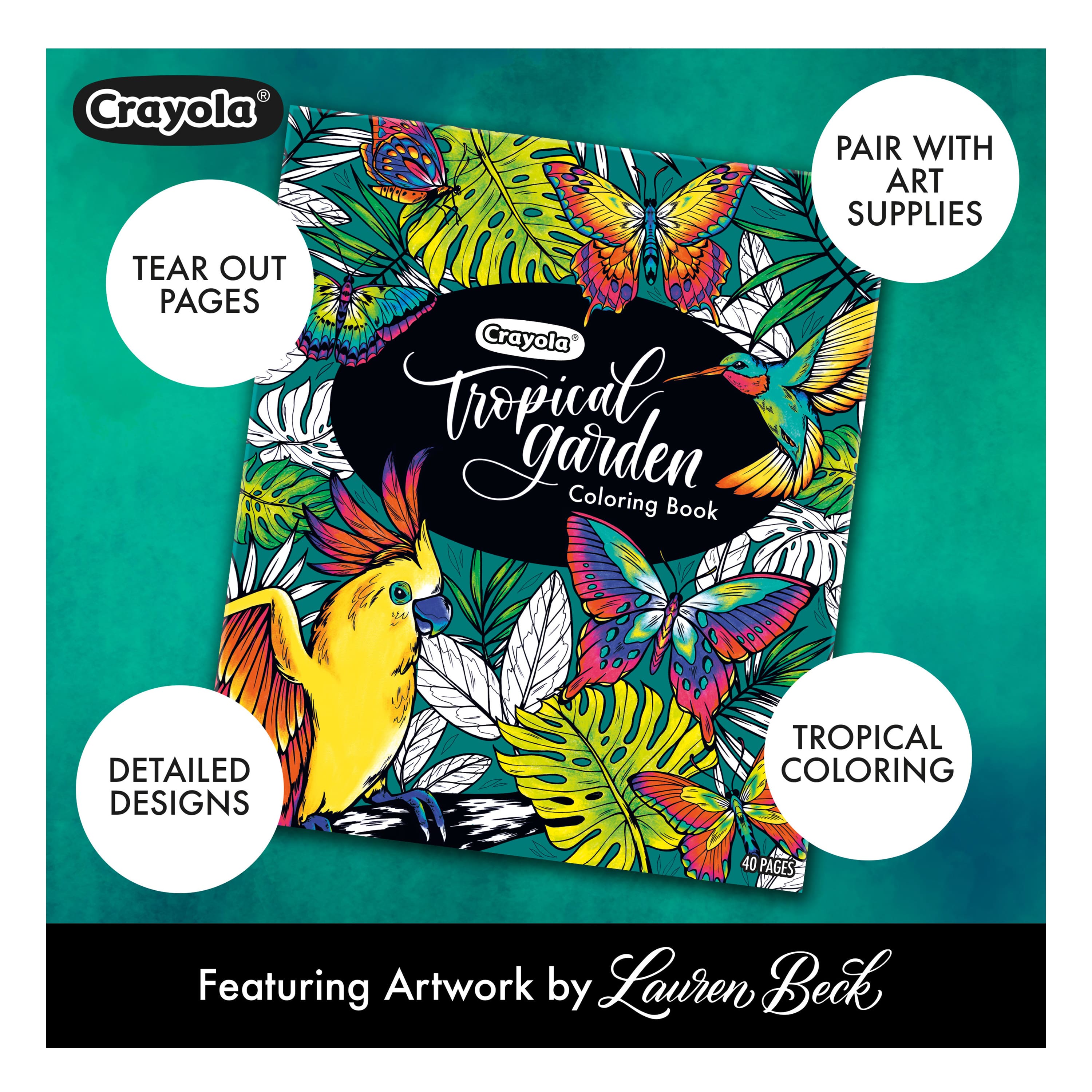 Crayola&#xAE; Topical Garden Coloring Book