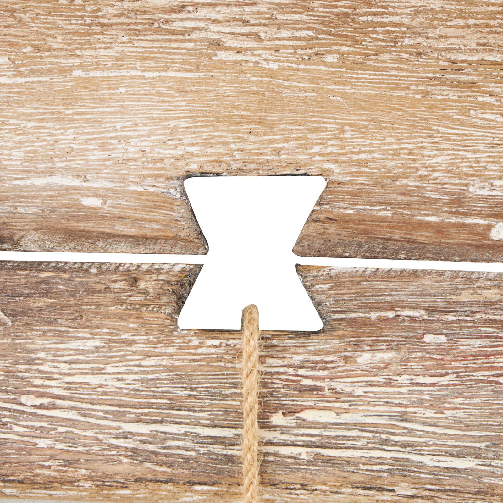 Handmade Whitewashed Brown Wood Live Edge Wall Hook with 5 Fish-Shaped Hangers