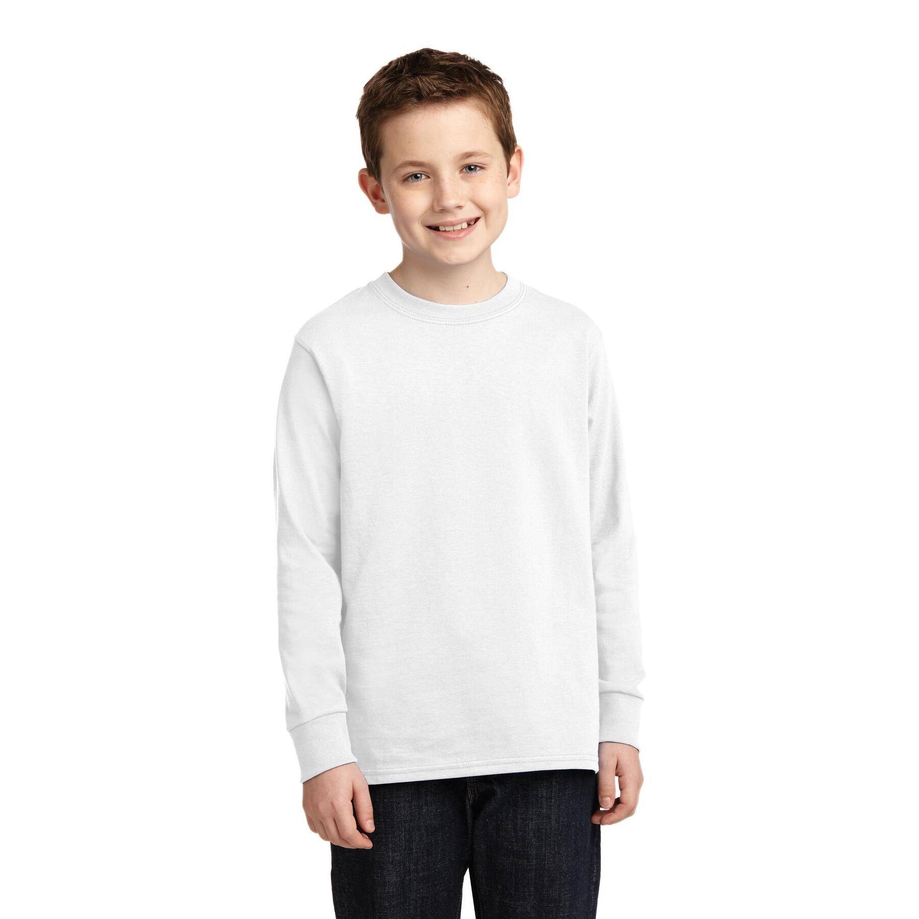Port & Company® Youth Long Sleeve Core Cotton T-Shirt