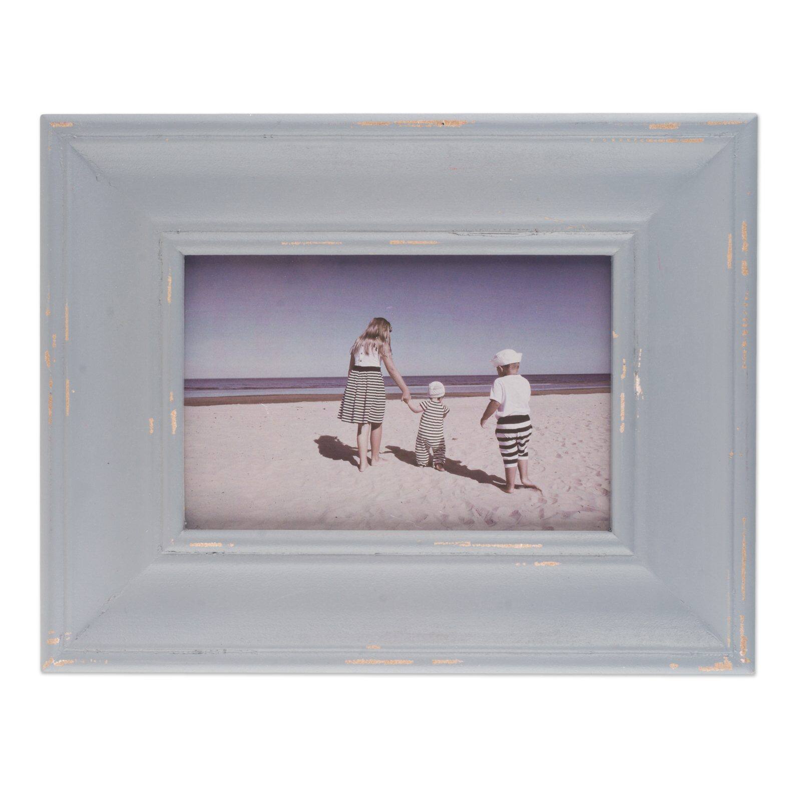 DII® Gray Distressed 4" x 6" Picture Frame