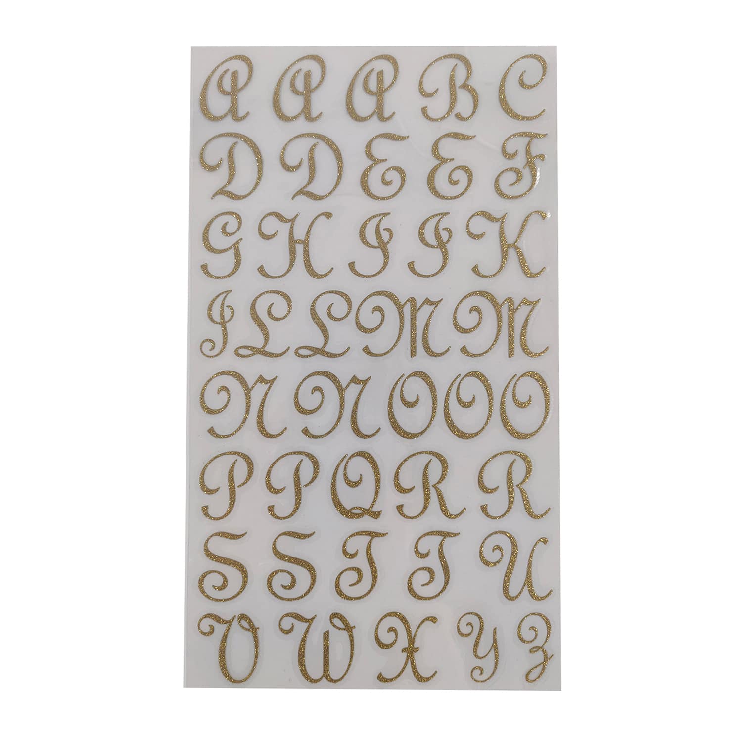 1&#x22; Gold Iron-On Glitter Caston Letters by Make Market&#xAE;