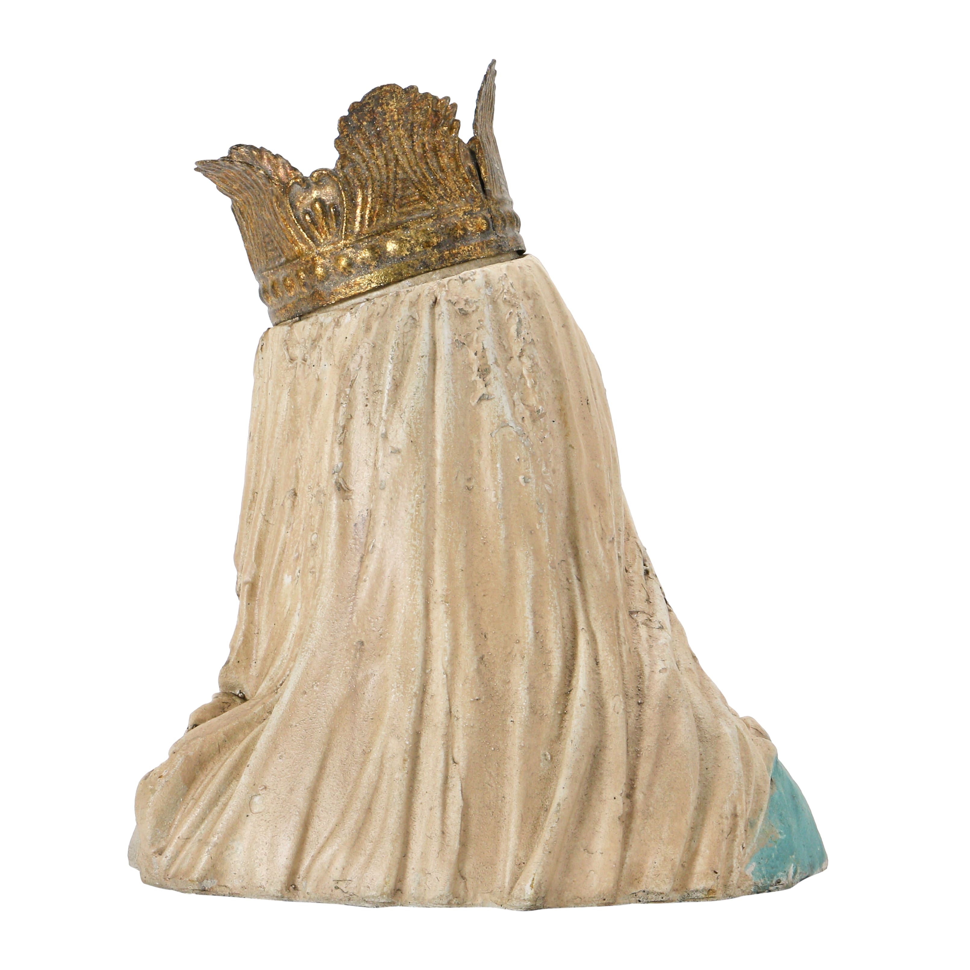 8&#x22; Magnesia Virgin Mary Bust with Removable Crown