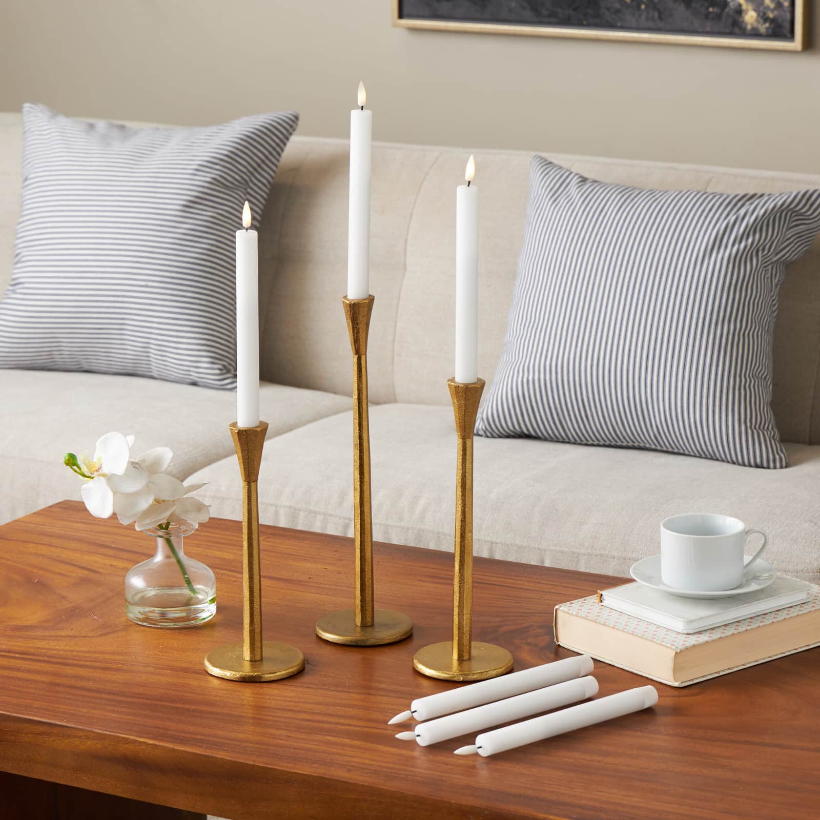 10" Flameless Wax Candles with Remote Control, 6ct.