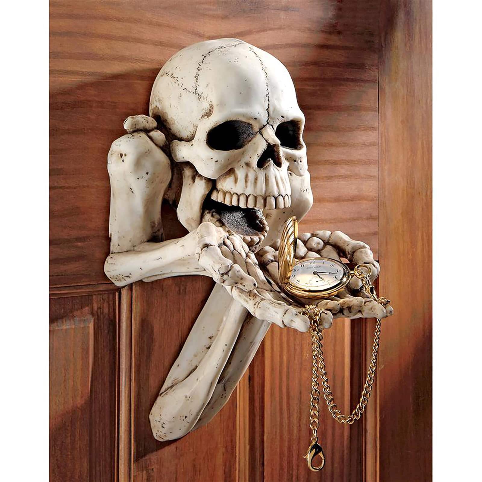 Design Toscano 12.5&#x22; Begger for Souls Skeleton Wall Sculpture