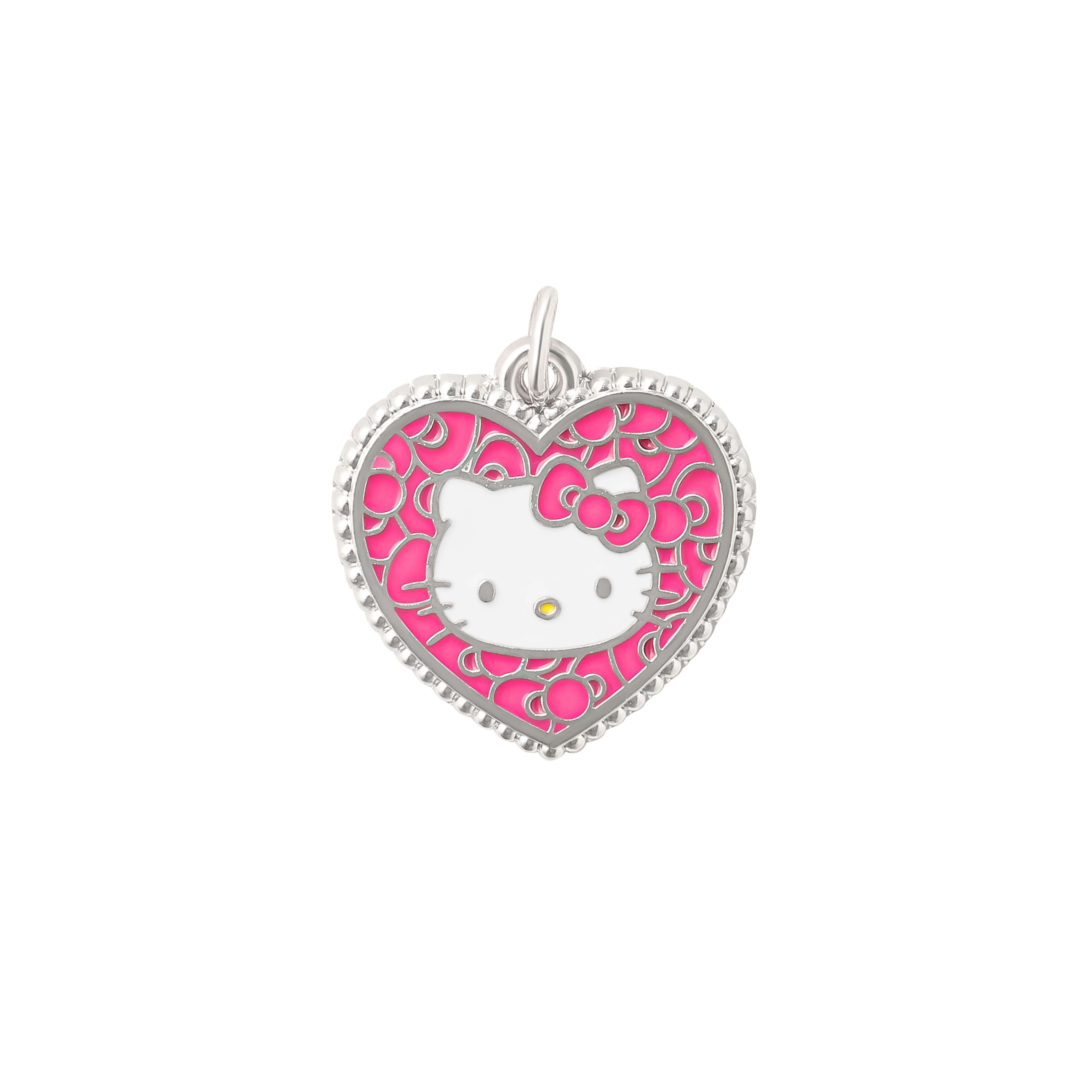Hello Kitty® Pink Mosaic Heart Enamel Charm