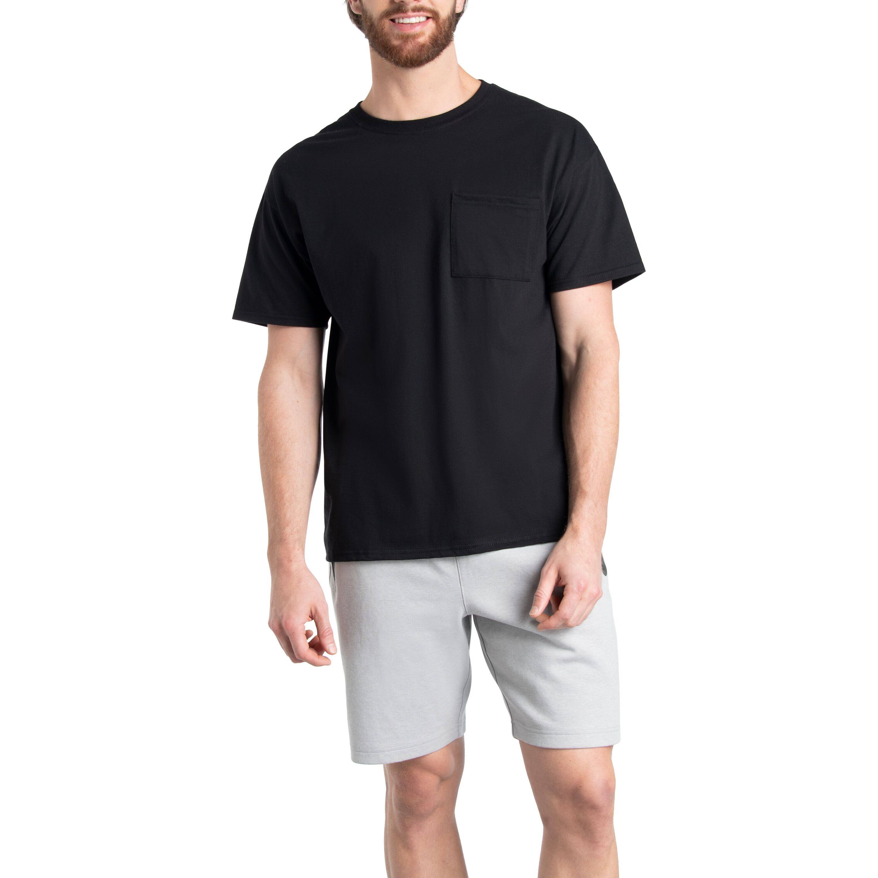 Fruit of the Loom EverSoft Mens Short Sleeve Pocket T-Shirt 2 Pack