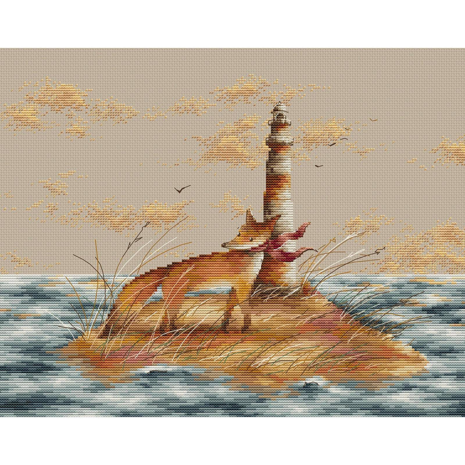 Luca-S Fox on Island Counted Cross Stitch Kit