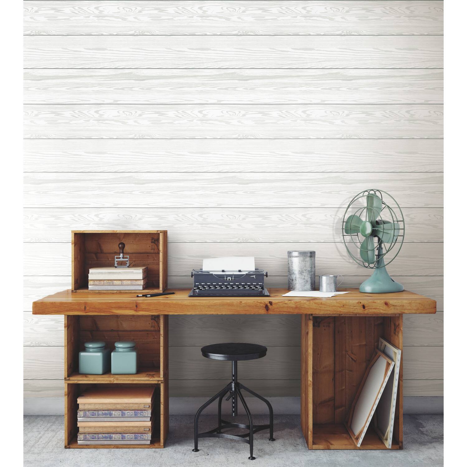RoomMates Raised Shiplap Peel &#x26; Stick Wallpaper