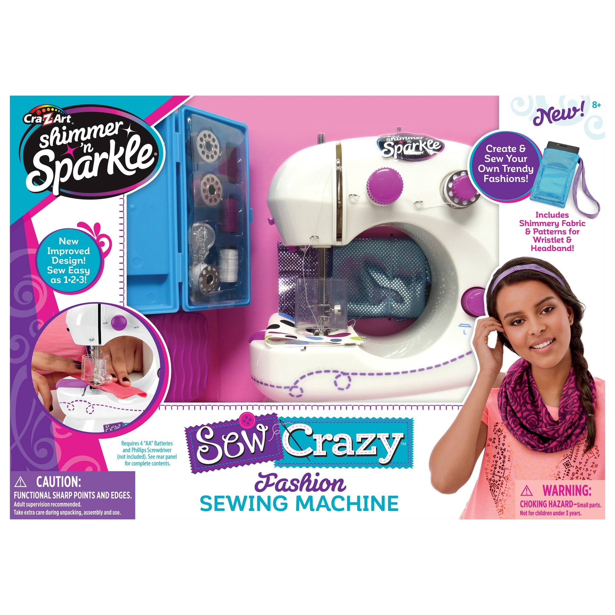 Cra-Z-Art Shimmer 'n Sparkle Sew Crazy Sewing Machine Craft Kit