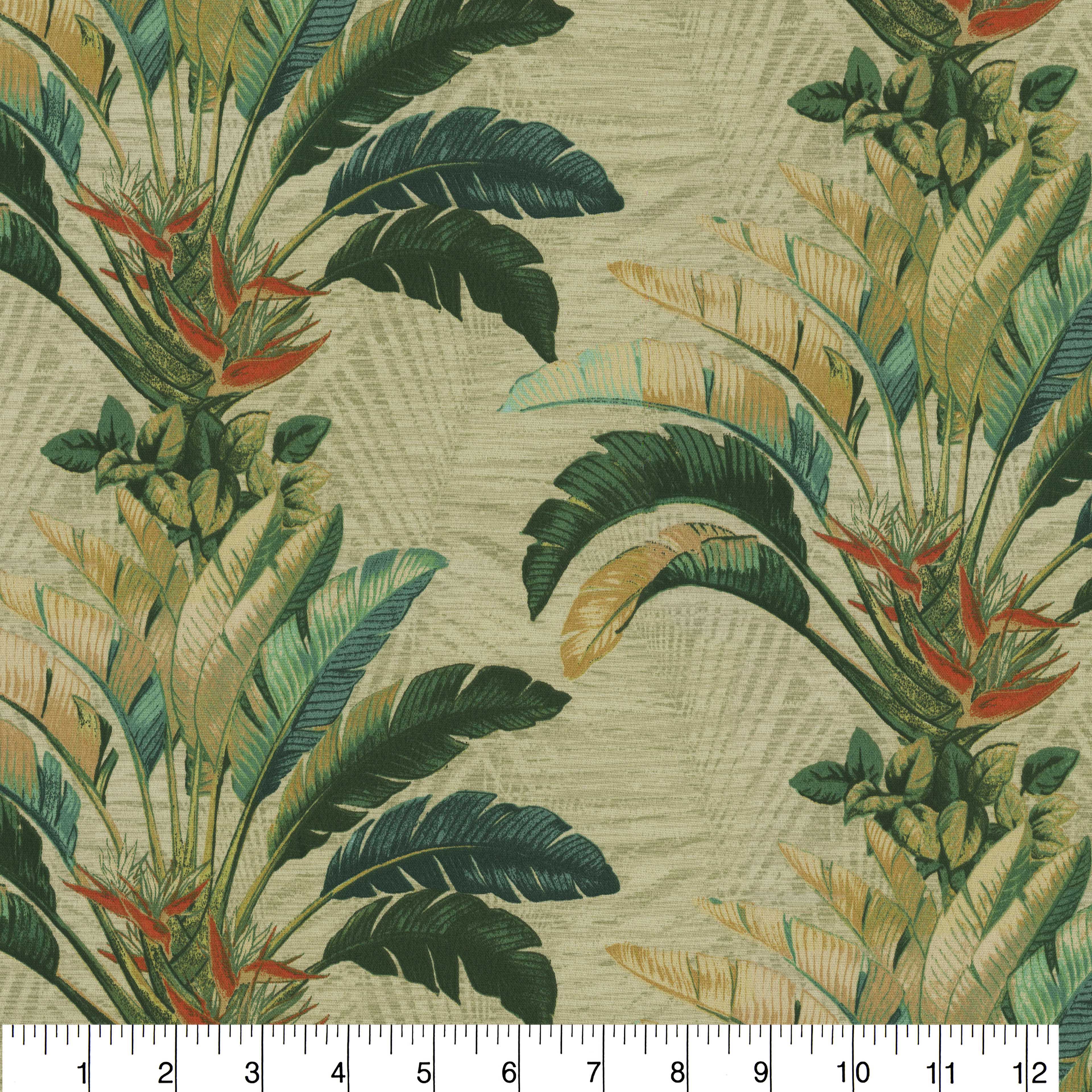 Tommy Bahama Wicker Banana Leaves Outdoor Fabric