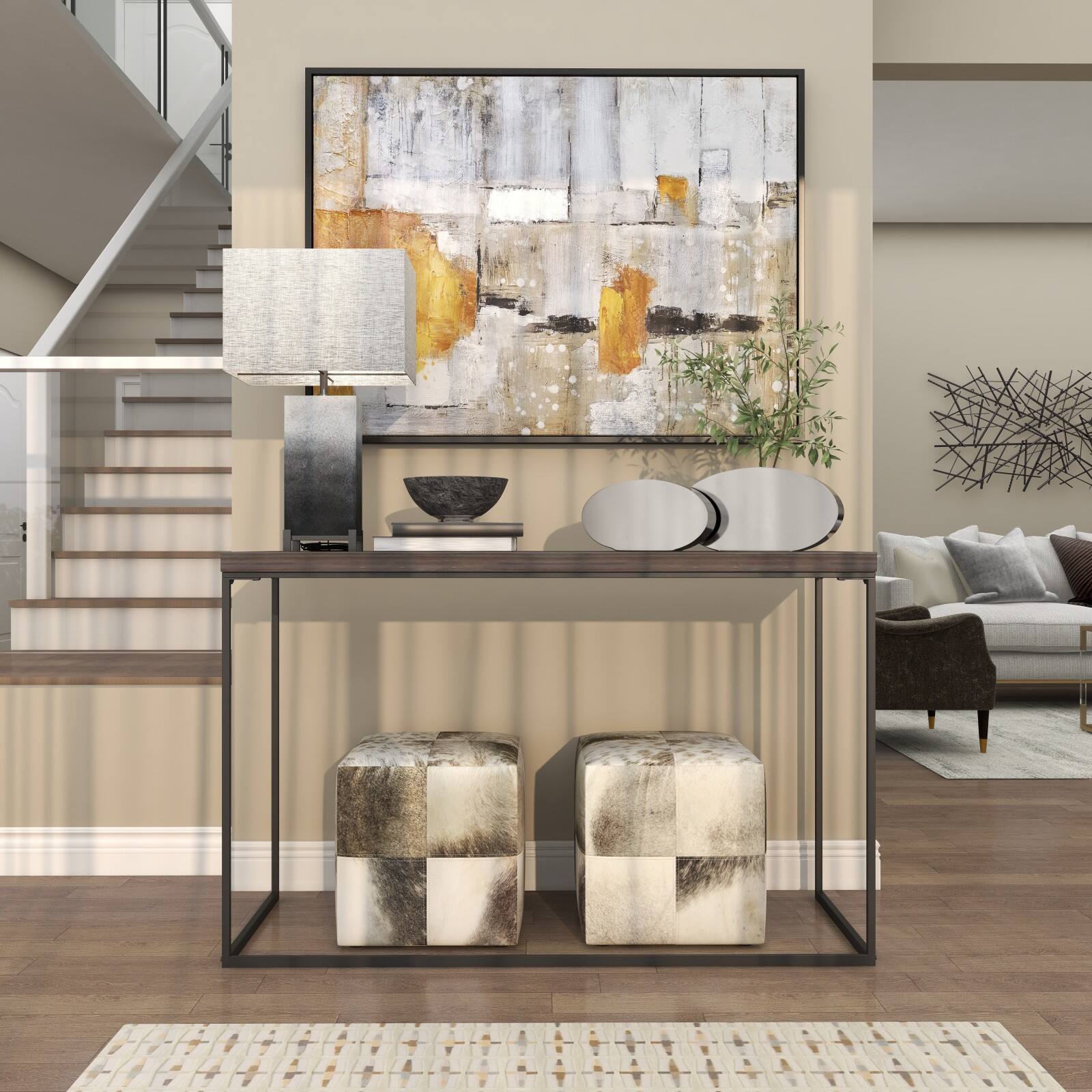 Silver Stainless Steel Vase with a Sleek Mirror Finish Set