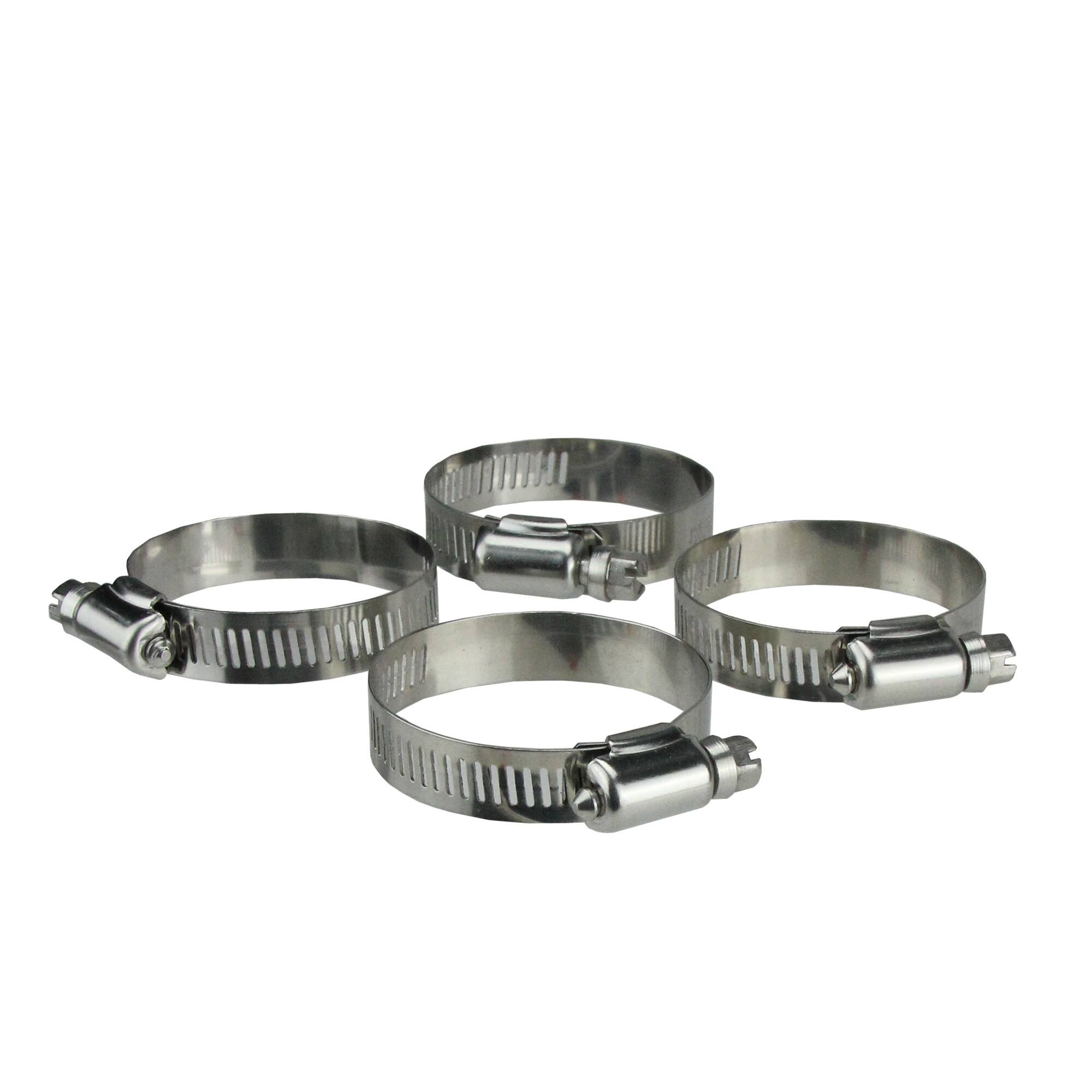 2.75&#x22; Stainless Steel Adjustable Swimming Pool Hose Clamps, 4ct.