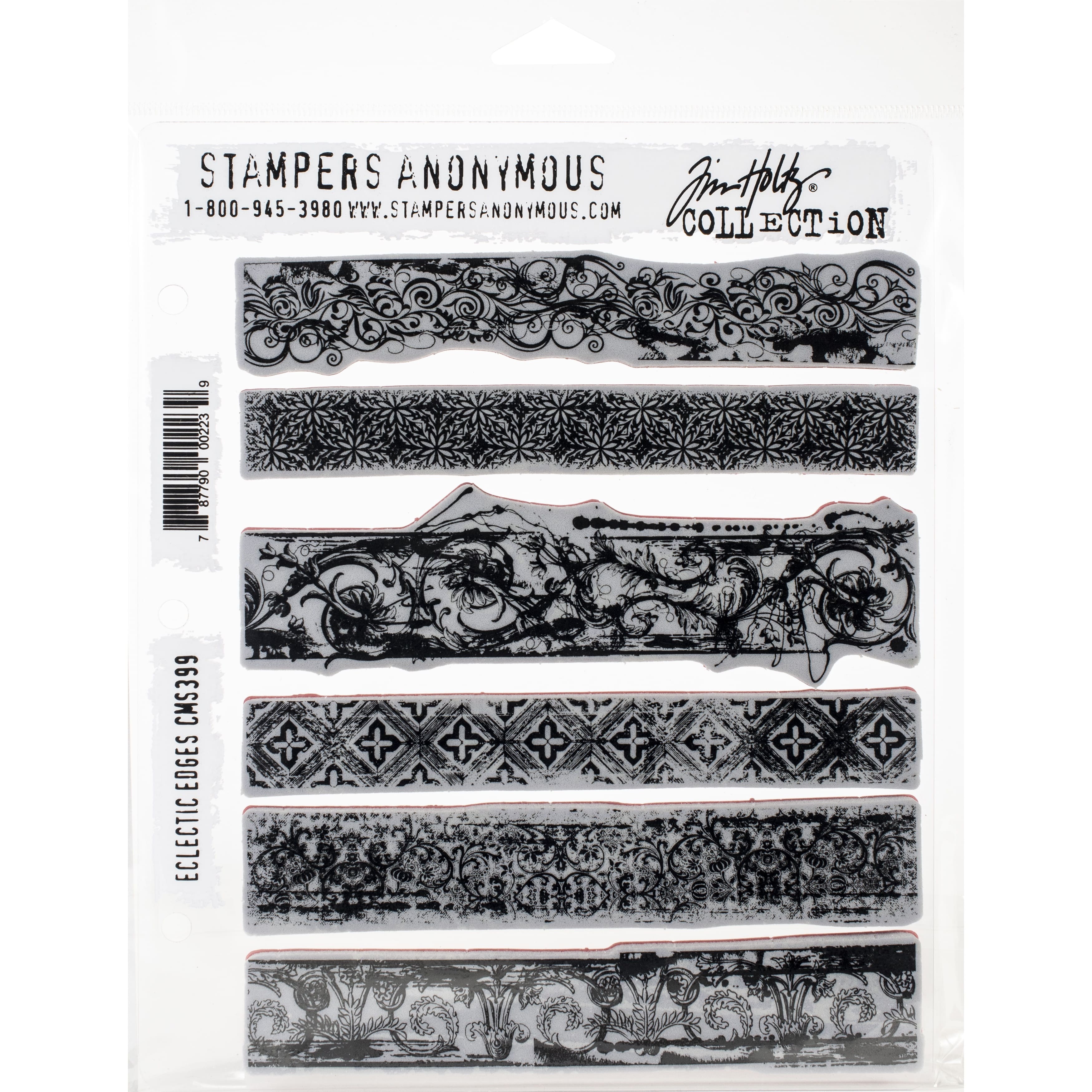 Stampers Anonymous Tim Holtz® Eclectic Edges Cling Stamps