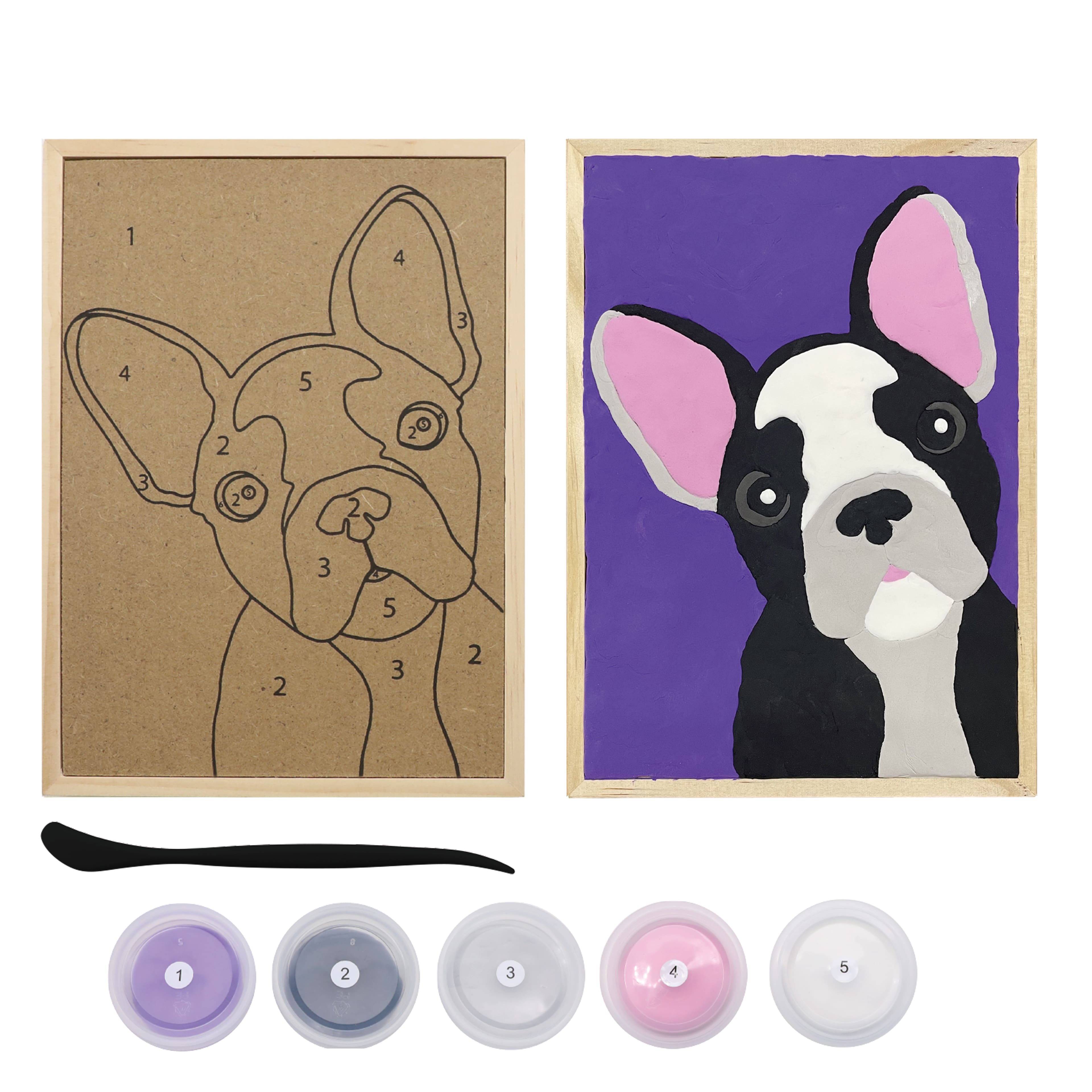 Black &#x26; White Dog Clay-by-Number Kit by Artist&#x27;s Loft&#xAE;