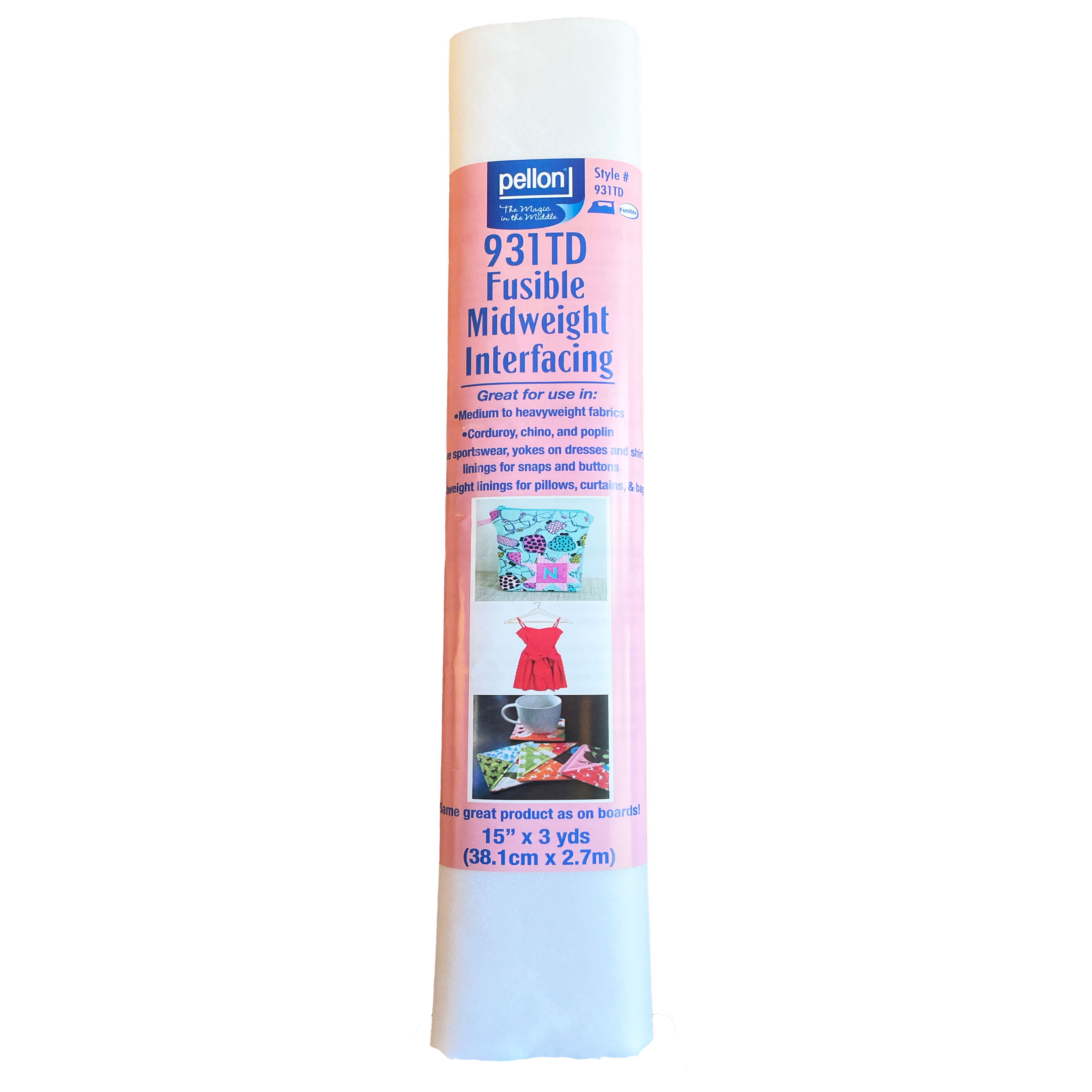 6 Pack: Pellon® 15" x 3yd. 931TD Fusible Midweight Interfacing