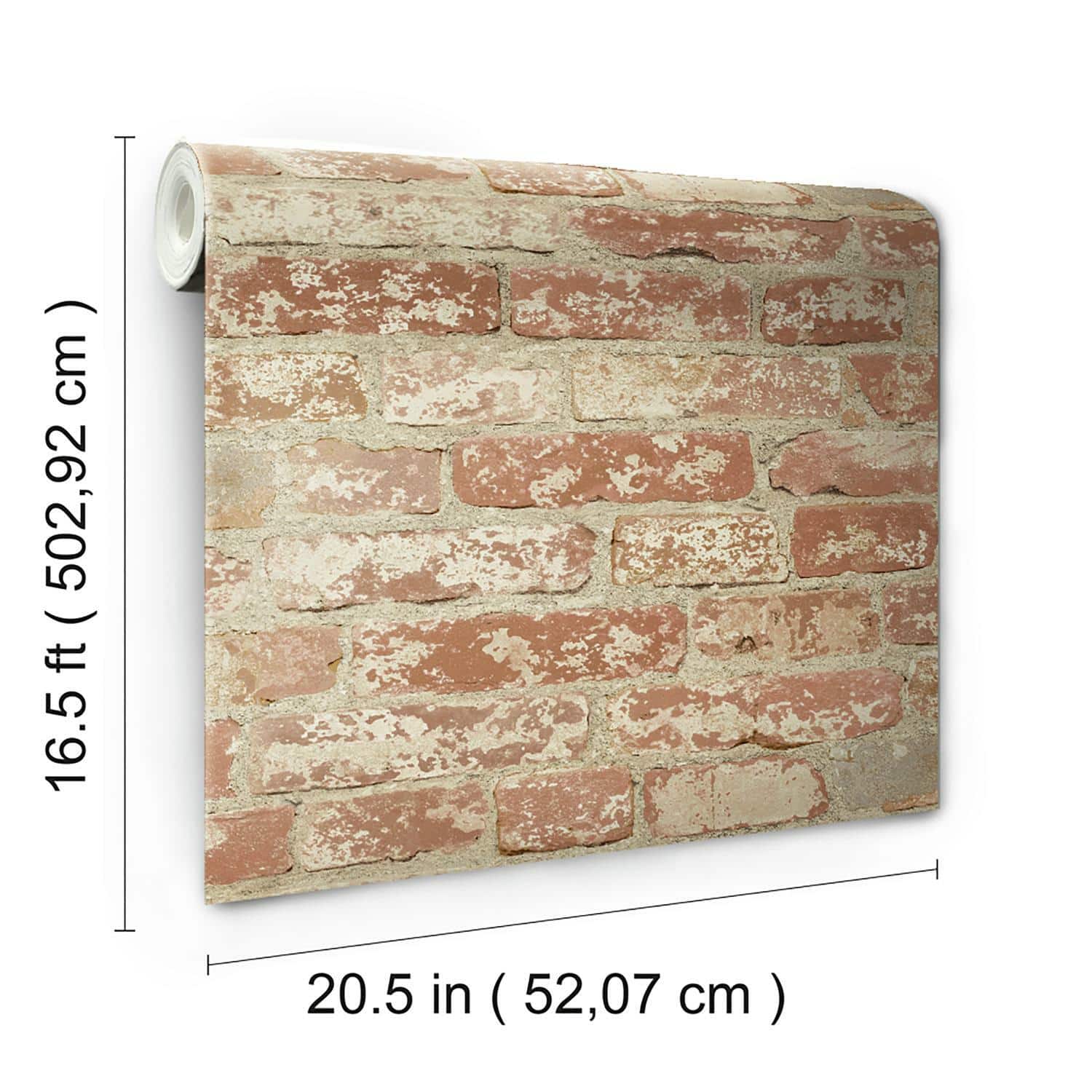 RoomMates Stuccoed Brick Peel &#x26; Stick Wallpaper