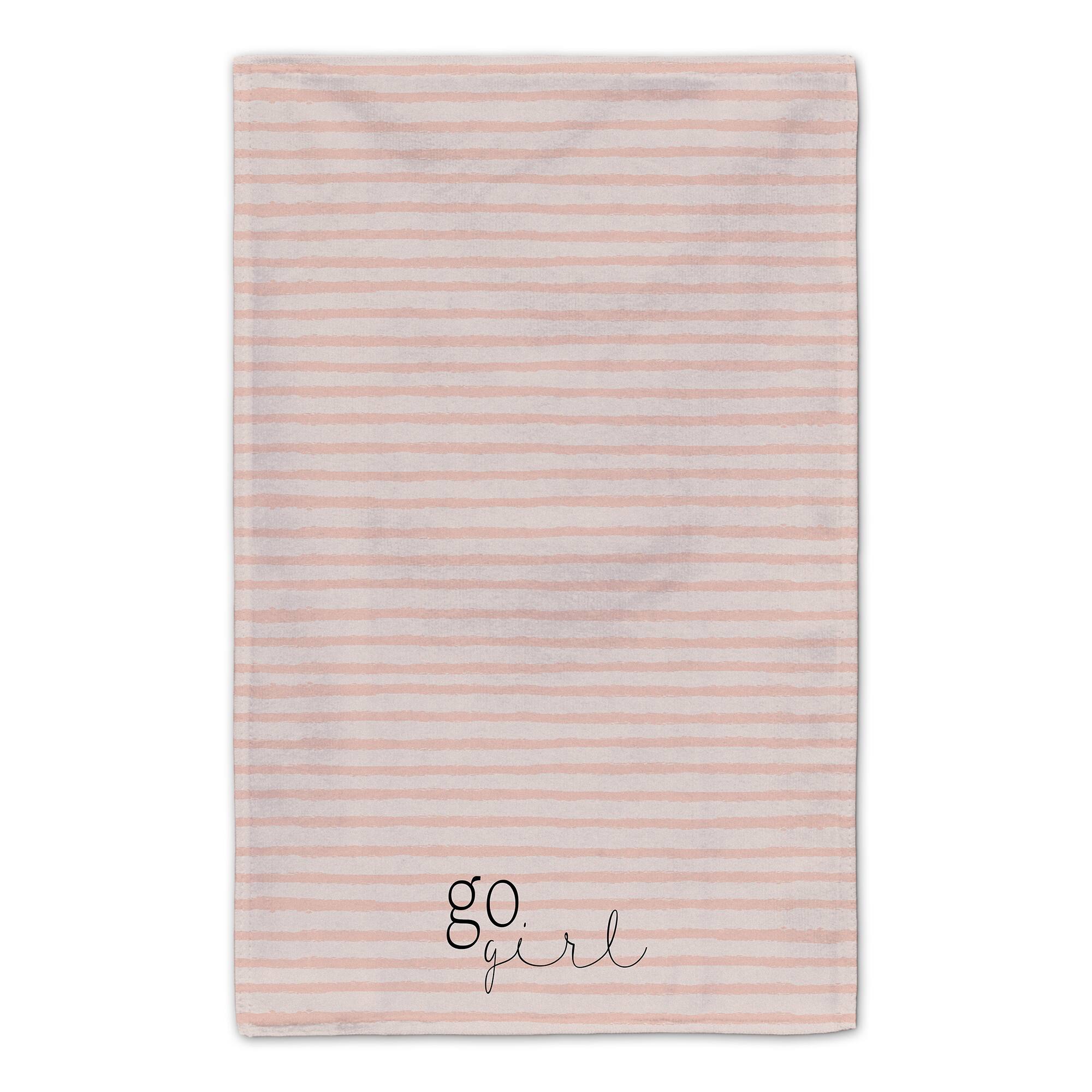 Go Girl Stripes 16" x 25" Tea Towel - Set of 2