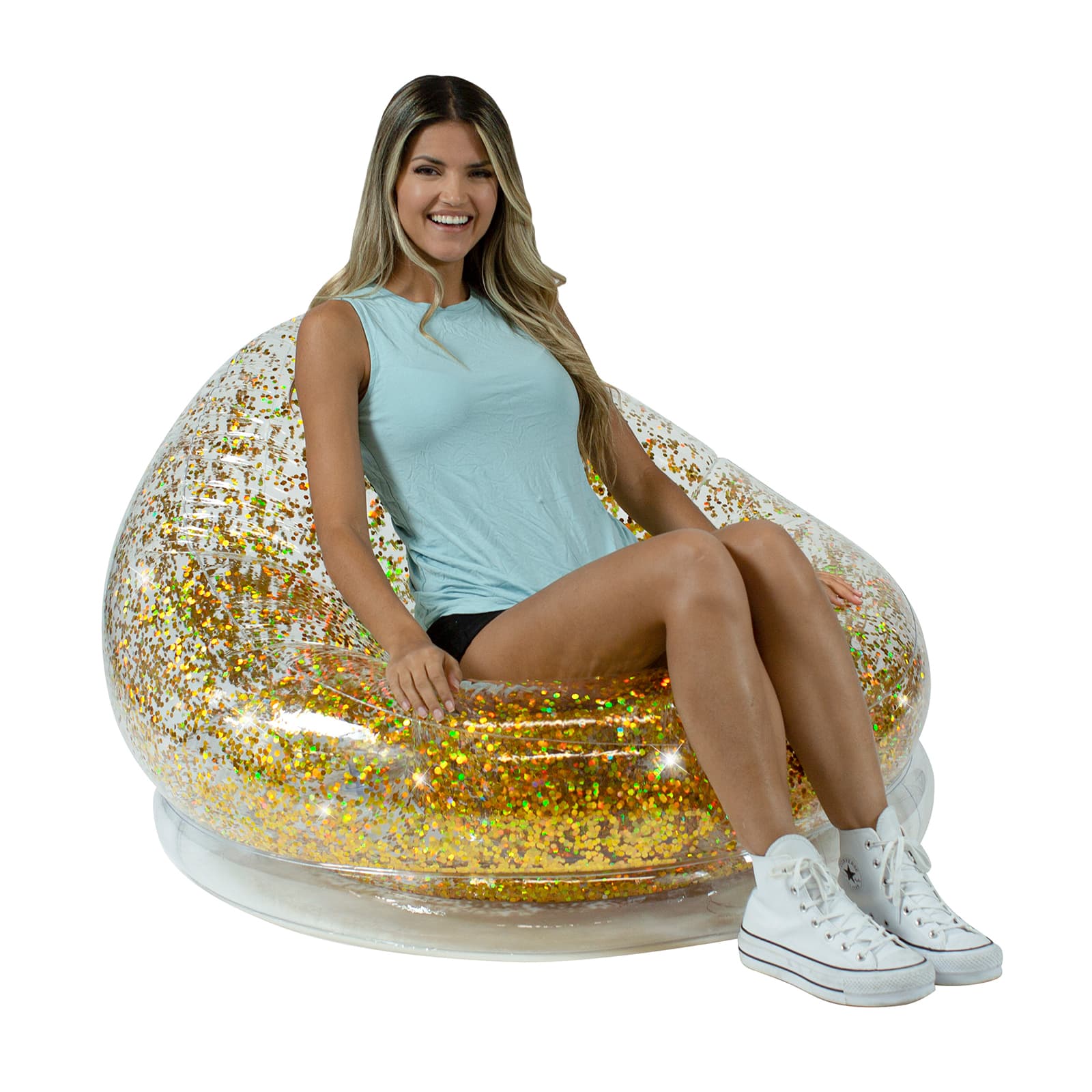 AirCandy Gold Glitter Inflatable Chair