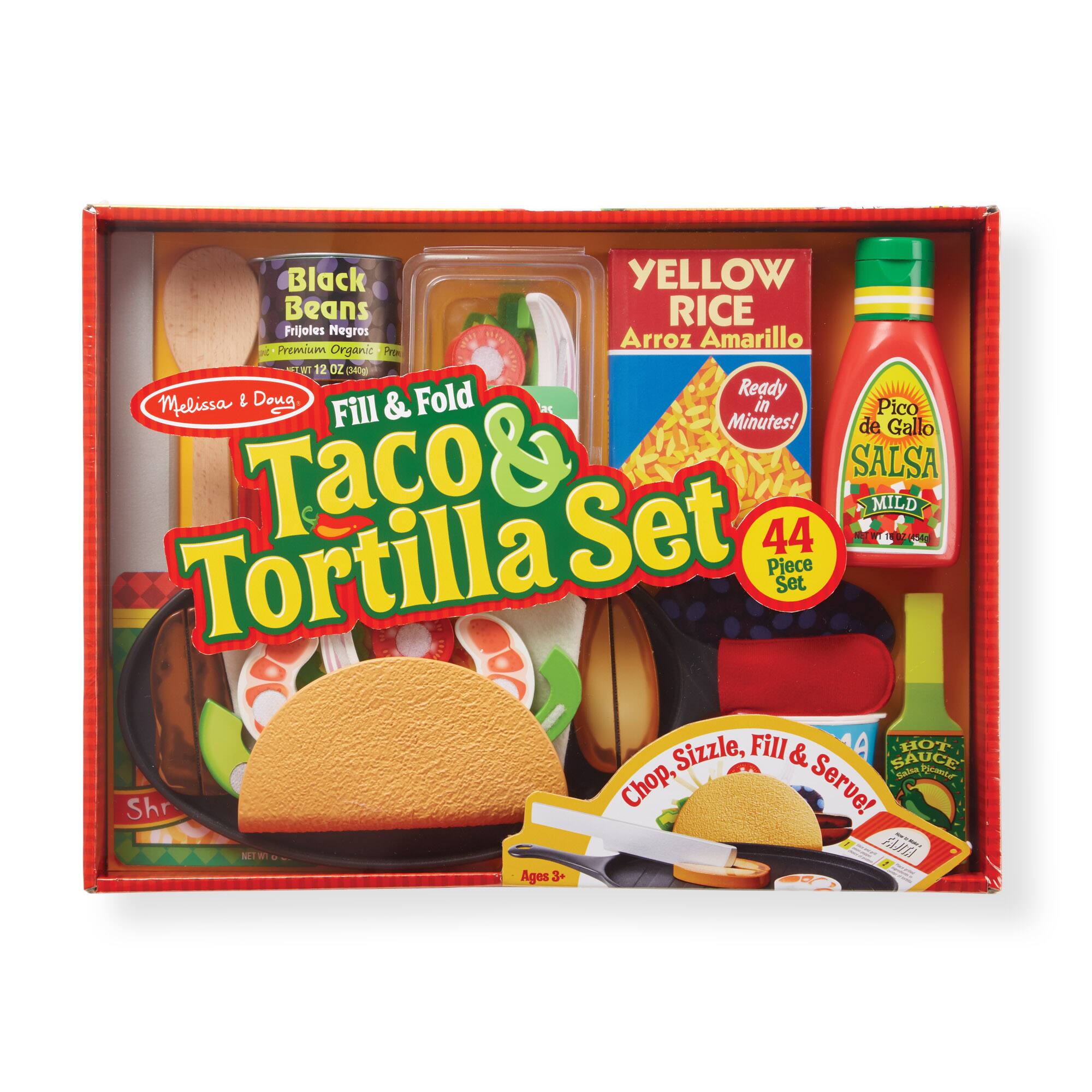 Melissa and Doug Fill & Fold Taco & Tortilla Set NEW! 19370 