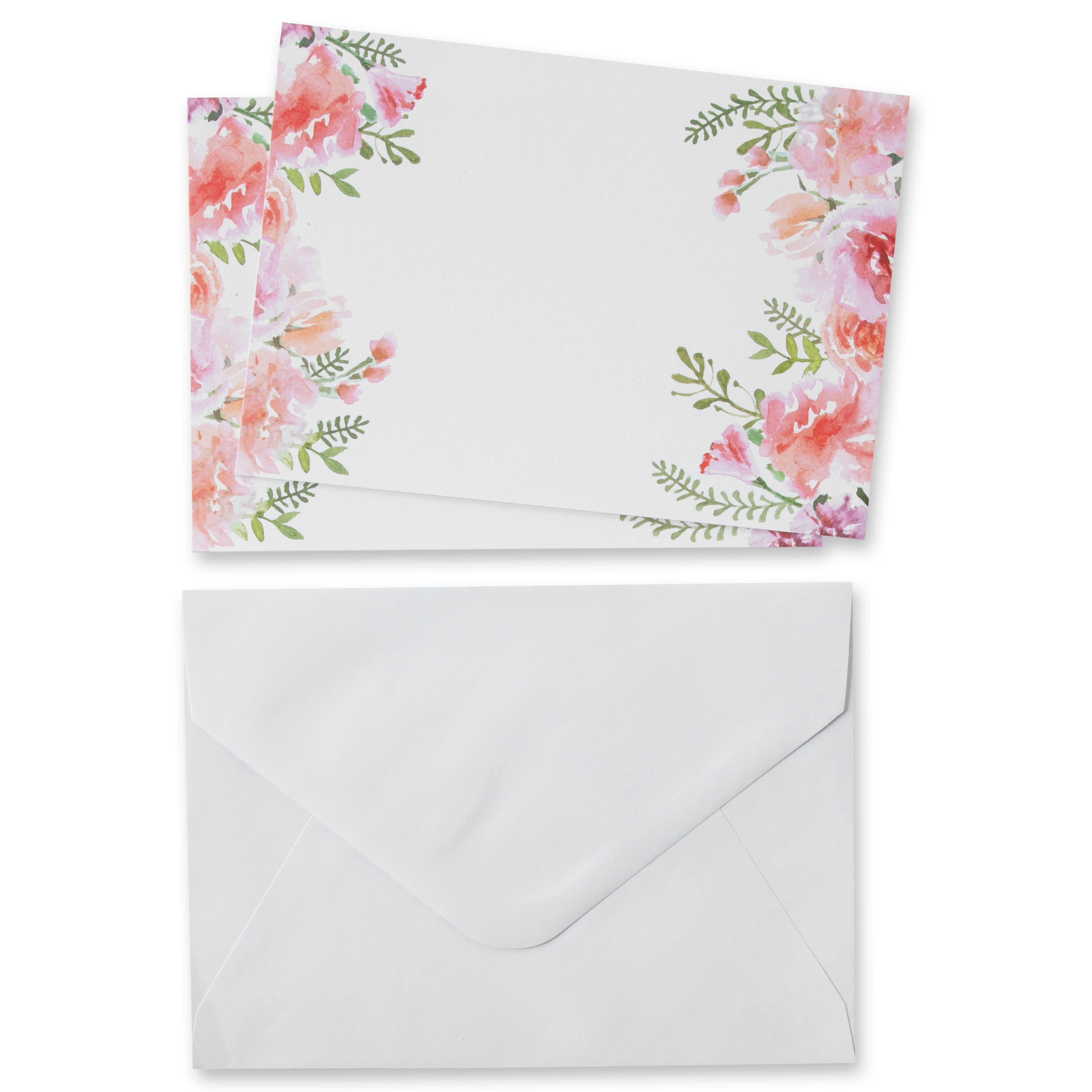 Floral Flat Cards & Envelopes by Recollections™, 5" x 7"