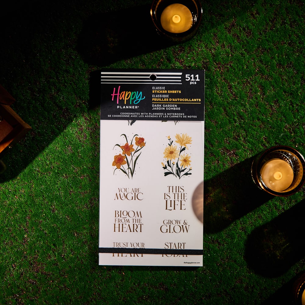 The Classic Happy Planner® Dark Garden Sticker Book