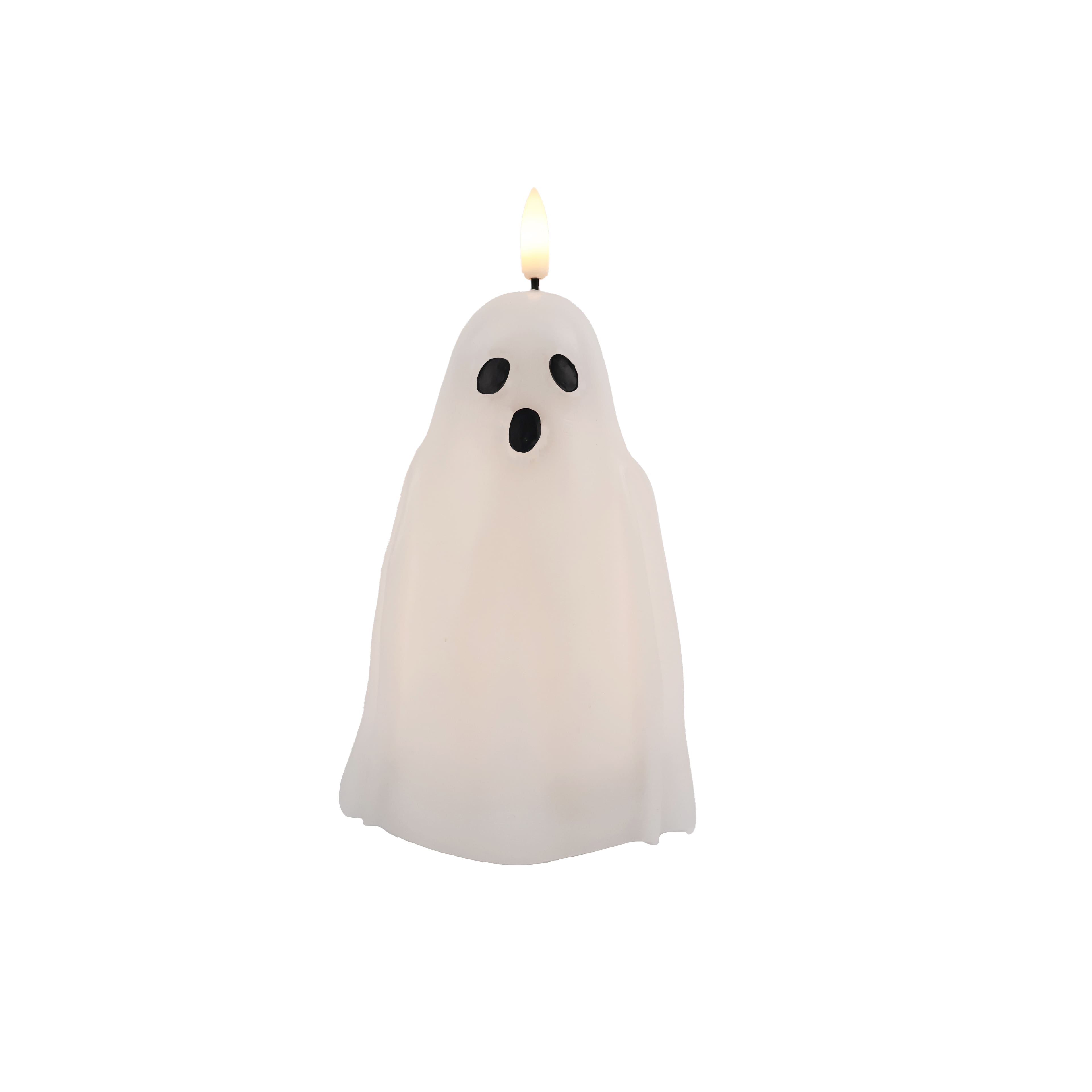 3.4" x 5.6" Ghost LED Wax Pillar Candle by Ashland®