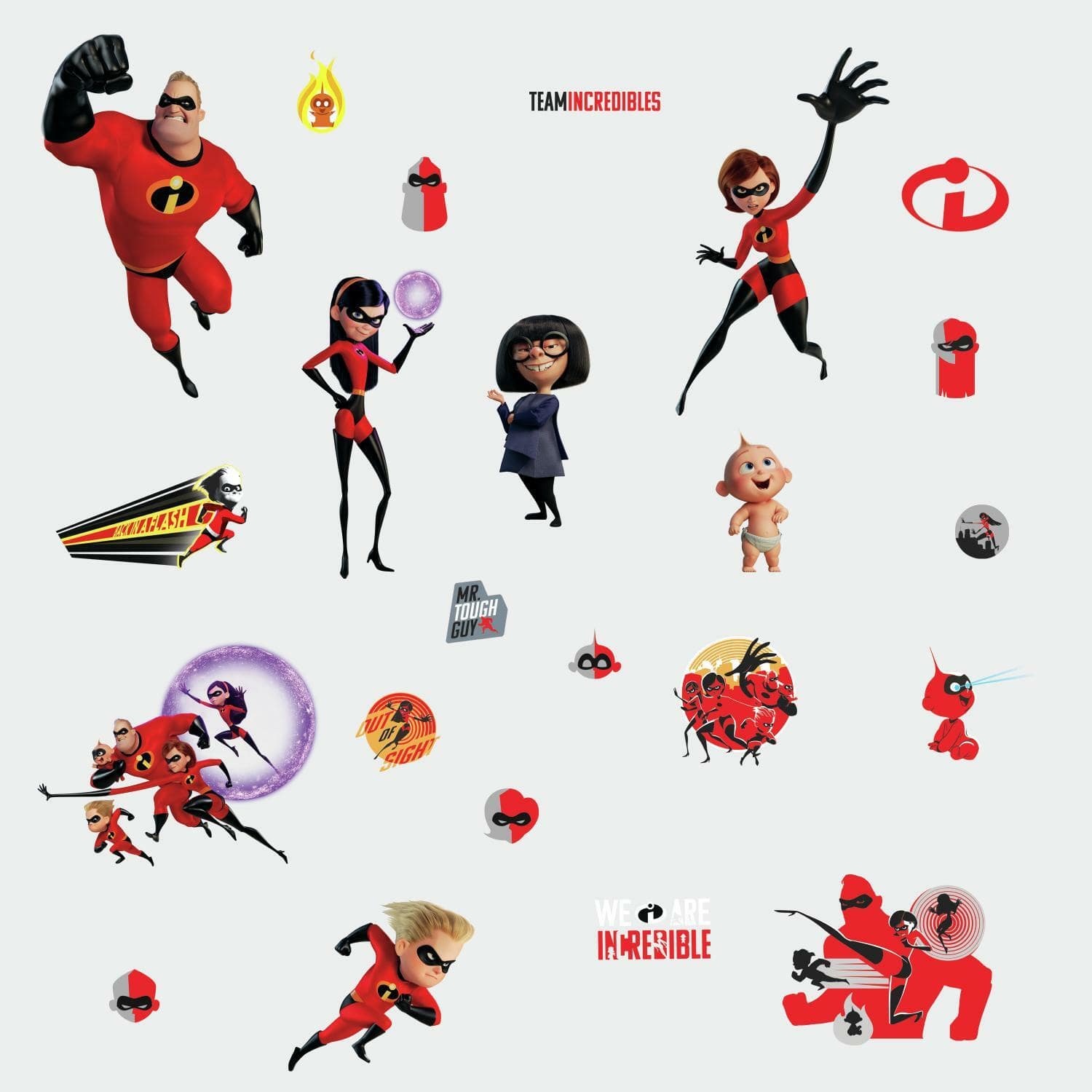 RoomMates Incredibles 2 Peel &#x26; Stick Wall Decals