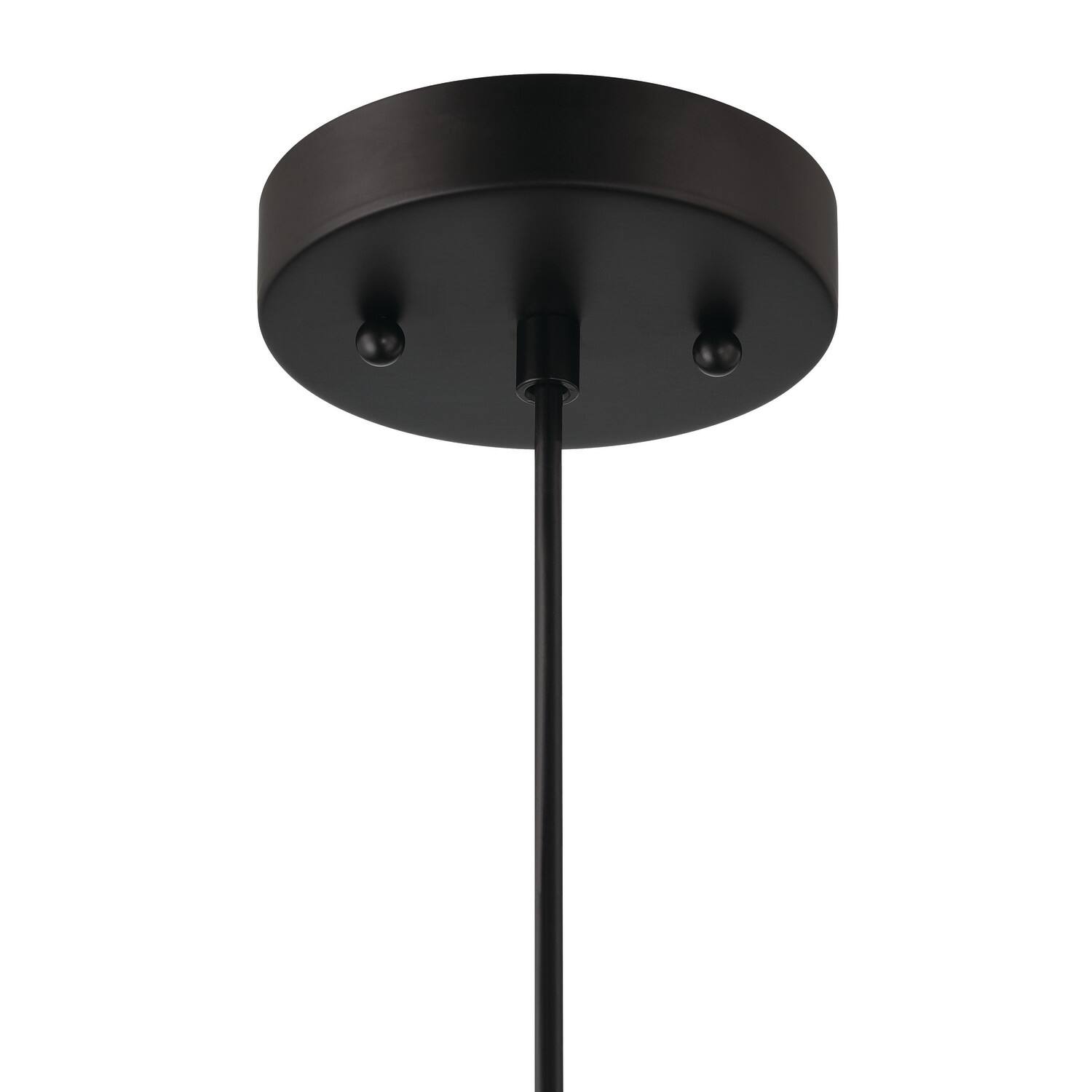 Hello Honey® 17.75" Black Boho Handwoven Paper Rope & Metal Ceiling Pendant Lamp