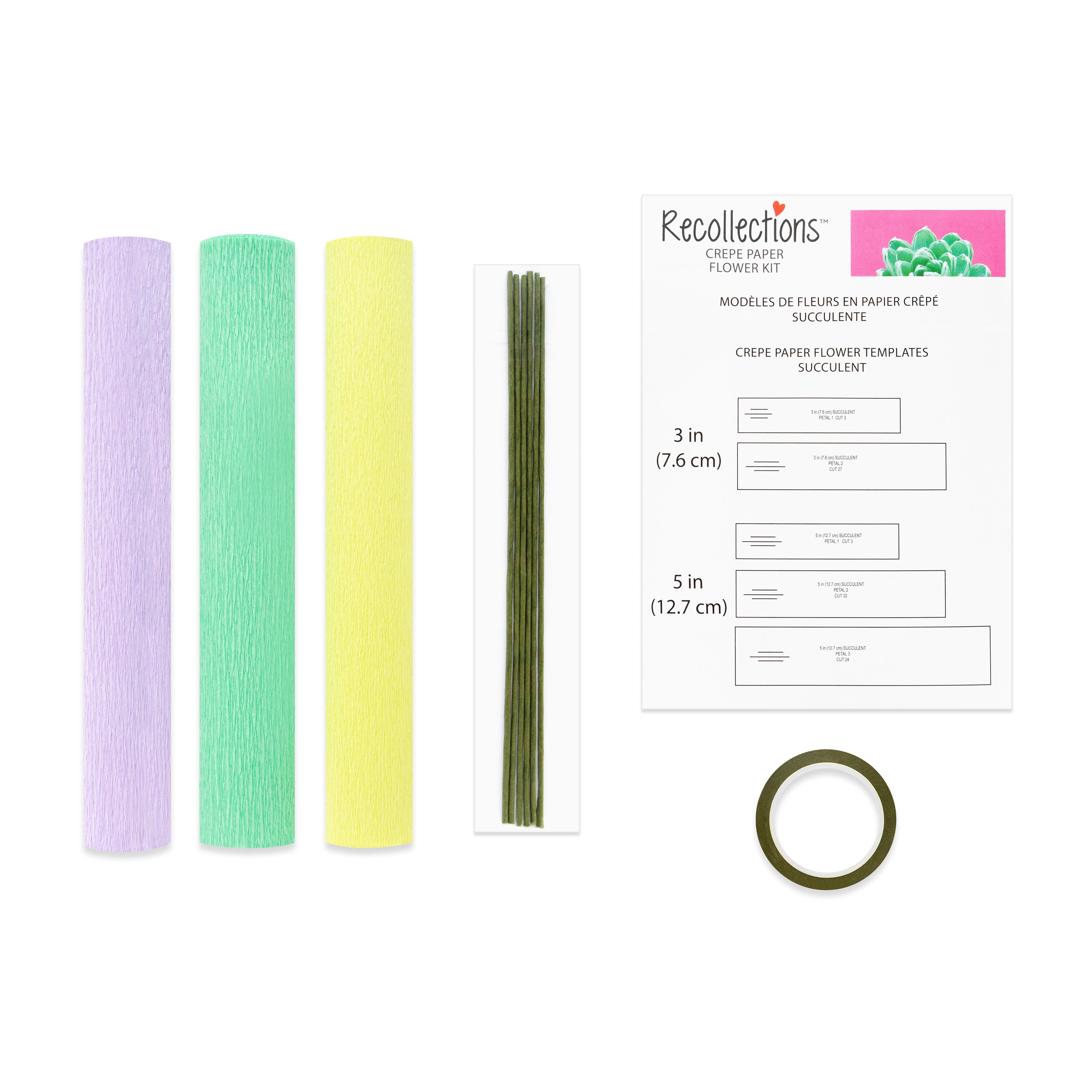 Small Succulent Crepe Paper Flower Kit by Recollections&#x2122;
