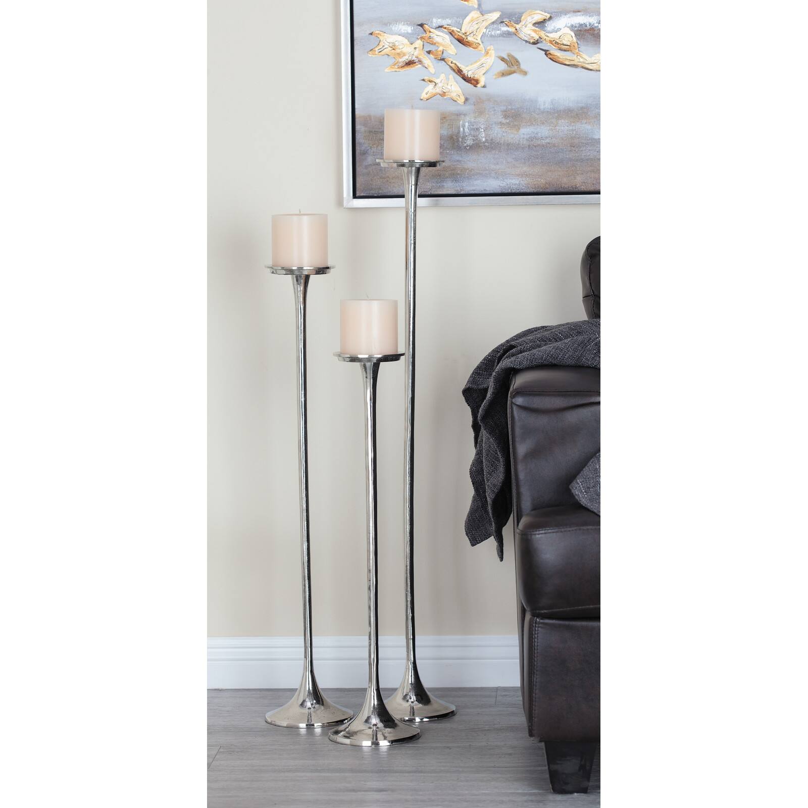 Aluminum Modern Candle Holder Set