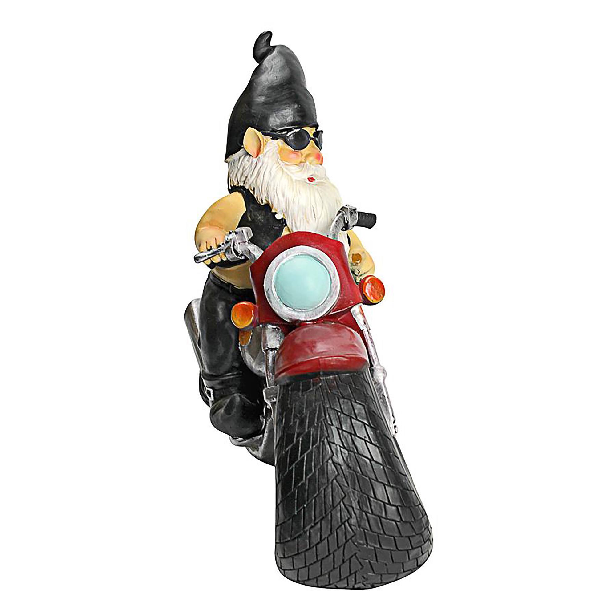 Design Toscano 13&#x22; Biker Gnome Outdoor Statue