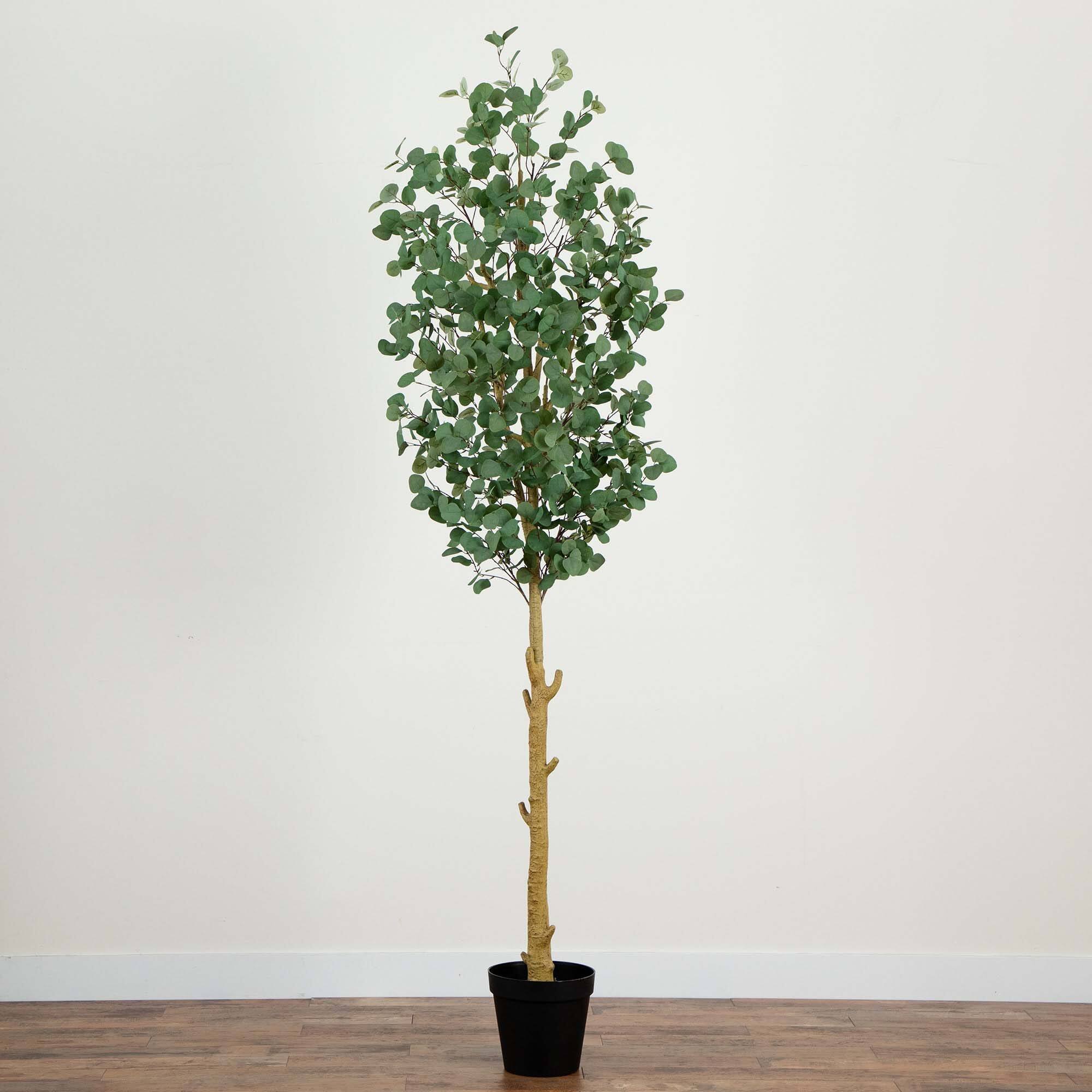 9ft. Potted Green Artificial Eucalyptus Tree