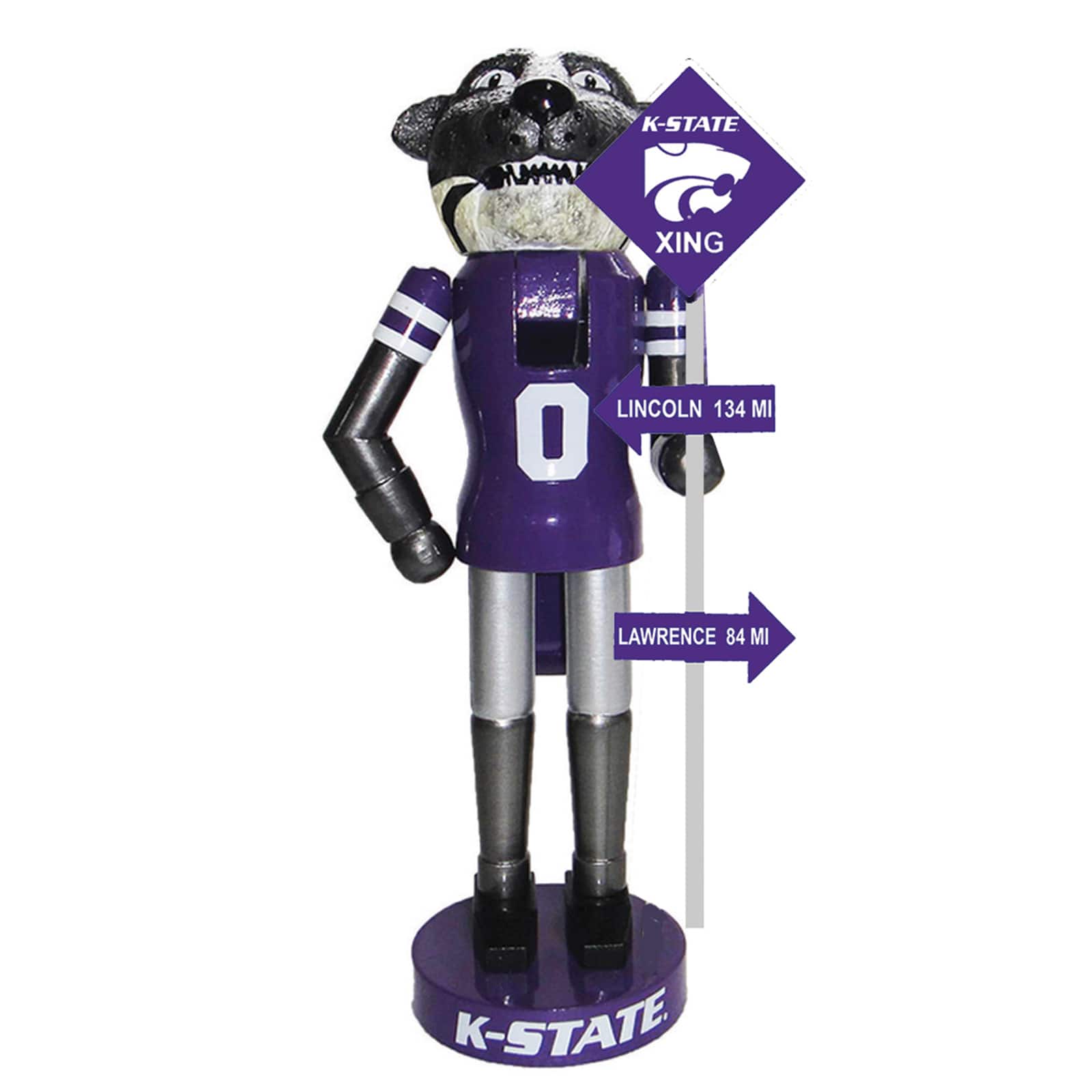 Santa&#x27;s Workshop 12&#x22; Kansas State Wildcats Rivalry Nutcracker