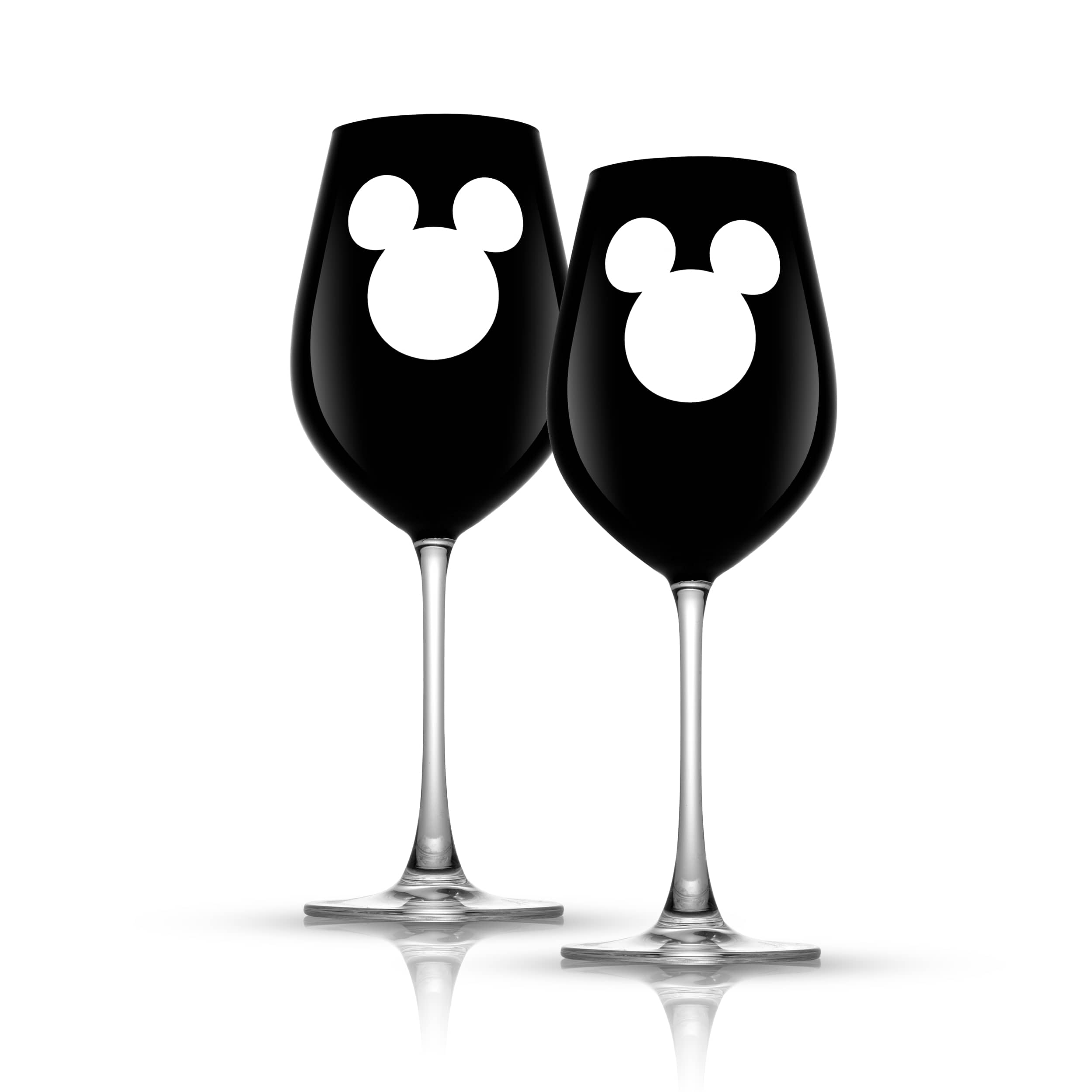 JoyJolt&#xAE; Disney&#xAE; 23oz. Luxury Mickey Mouse Crystal Stemmed Red Wine Glass, 2ct.