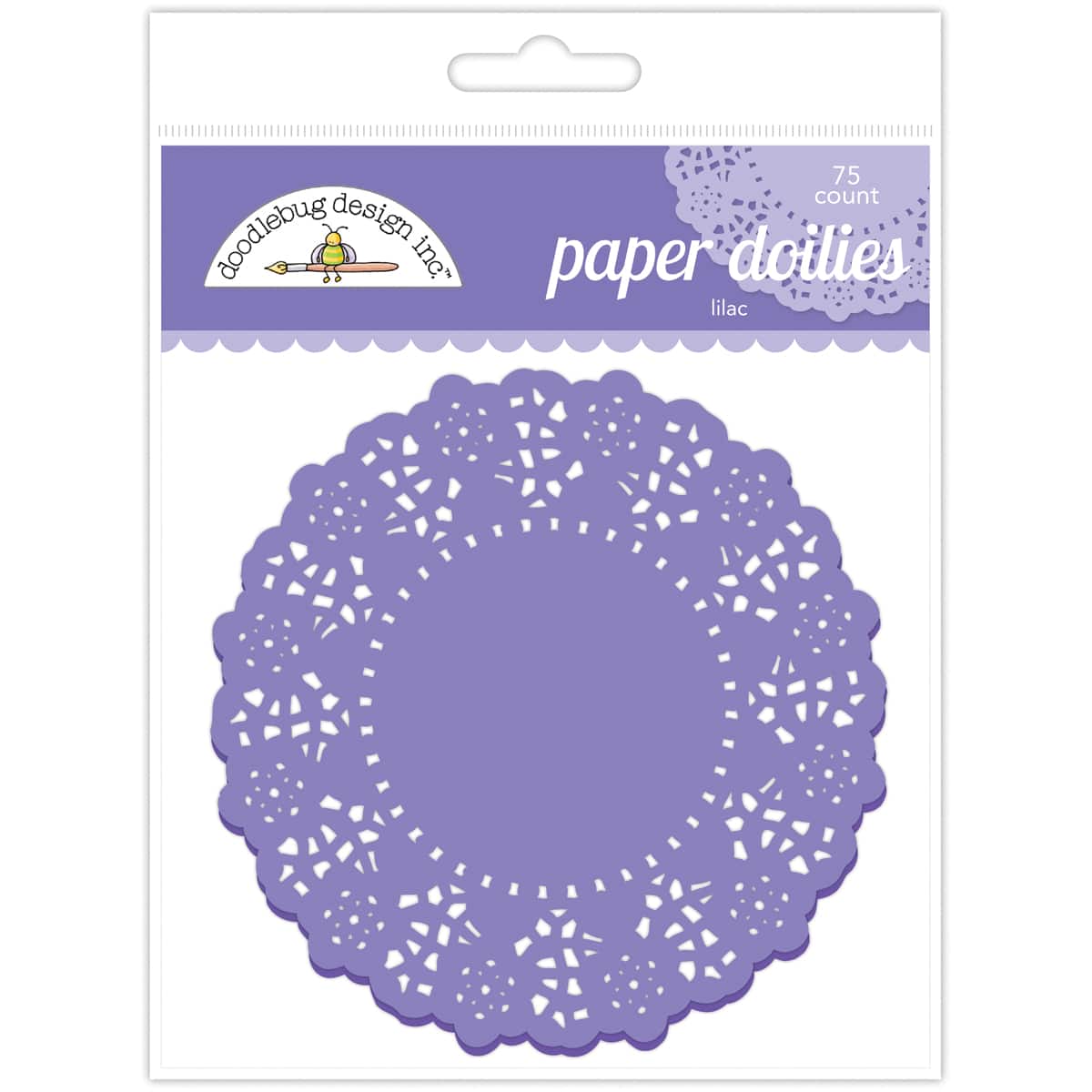 Doodlebug Design Inc.&#x2122; 4.5&#x22; Lilac Doilies, 75ct.