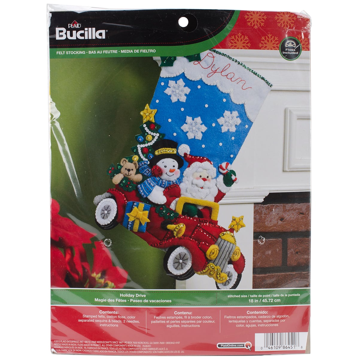 Bucilla Felt Stocking Kit - The Christmas Drive (1 Set(s