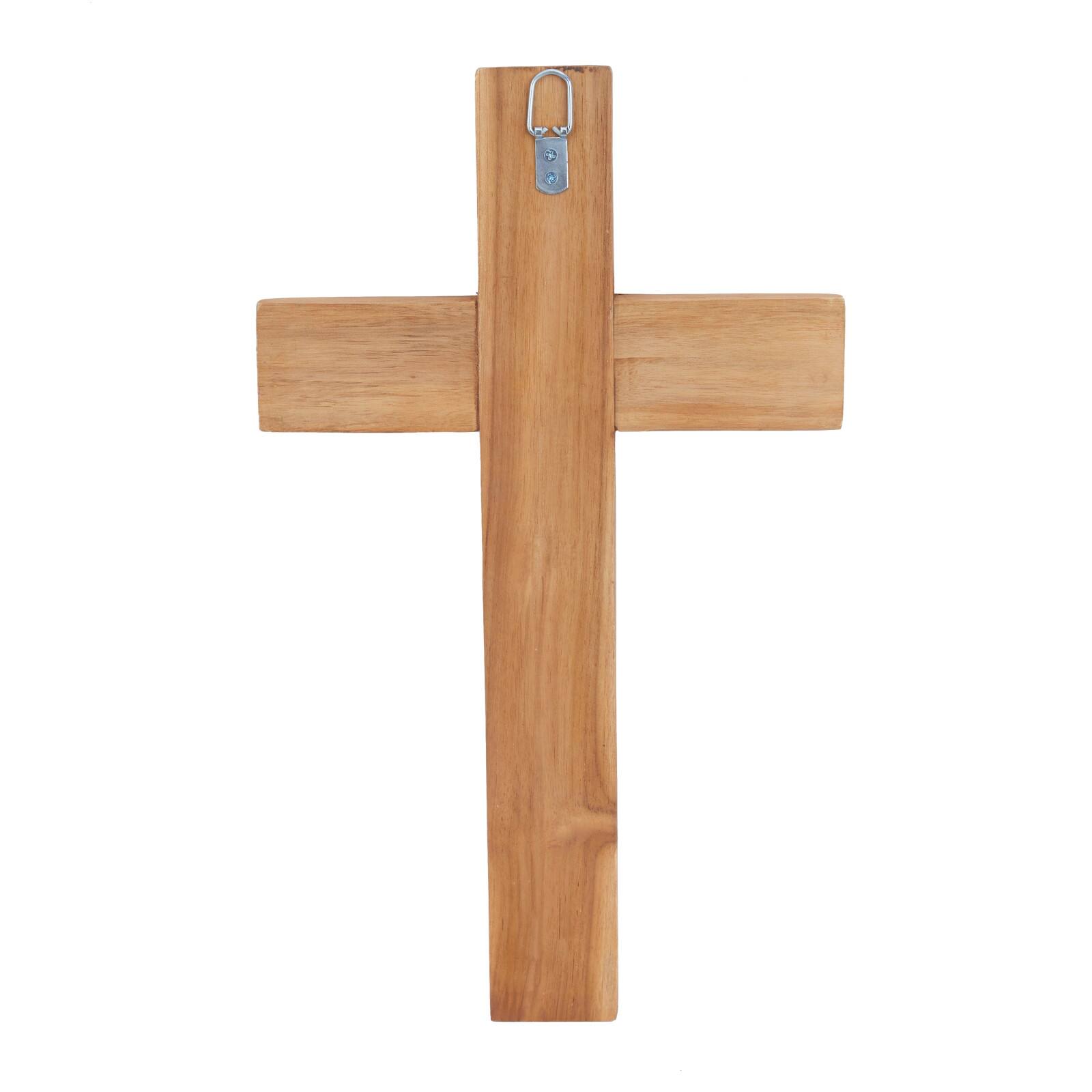 Brown Wood Industrial Cross Wall Decor, 20&#x22; x 12&#x22; x 2&#x22;