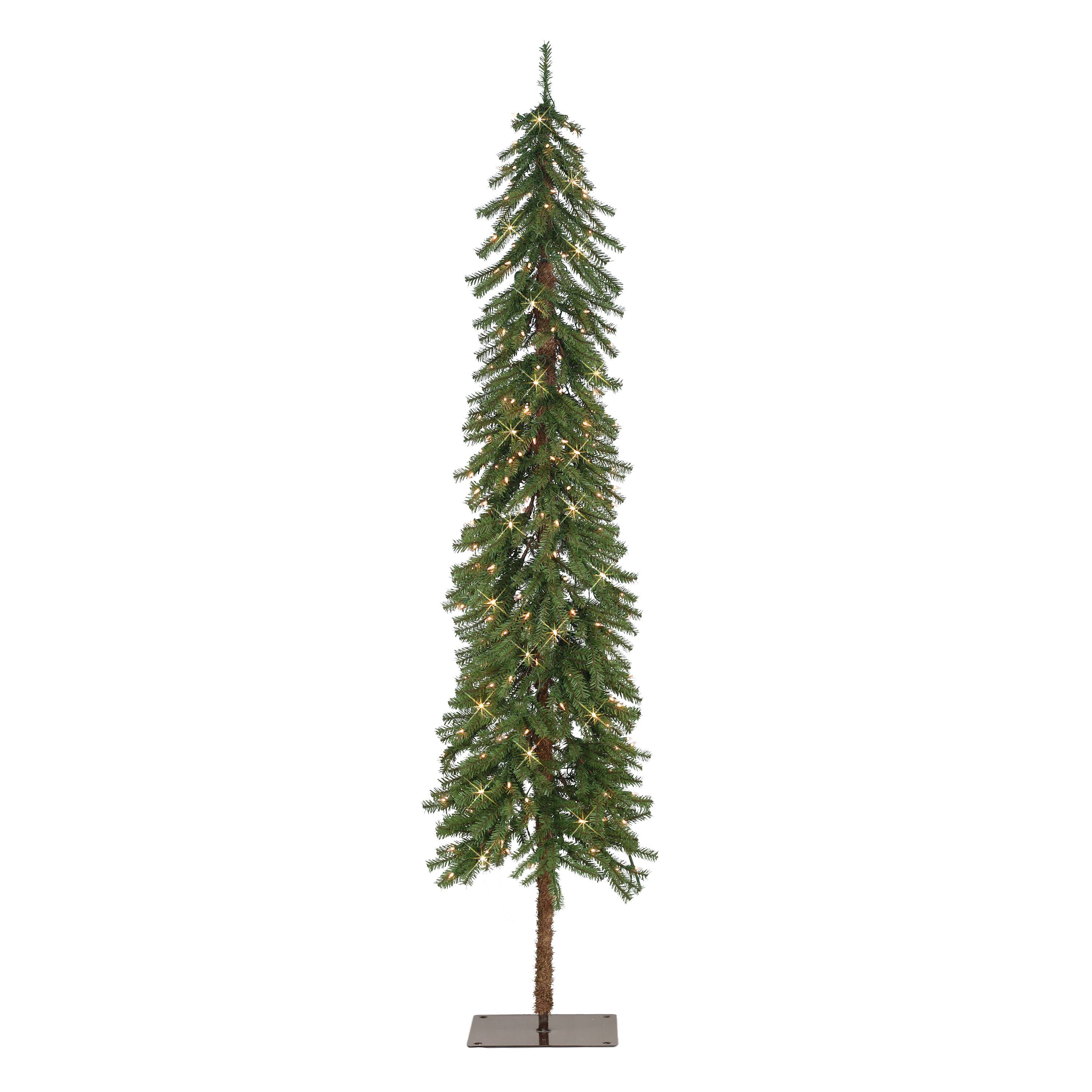 7ft. Pre-Lit Alpine Artificial Christmas Tree, Multicolor Lights