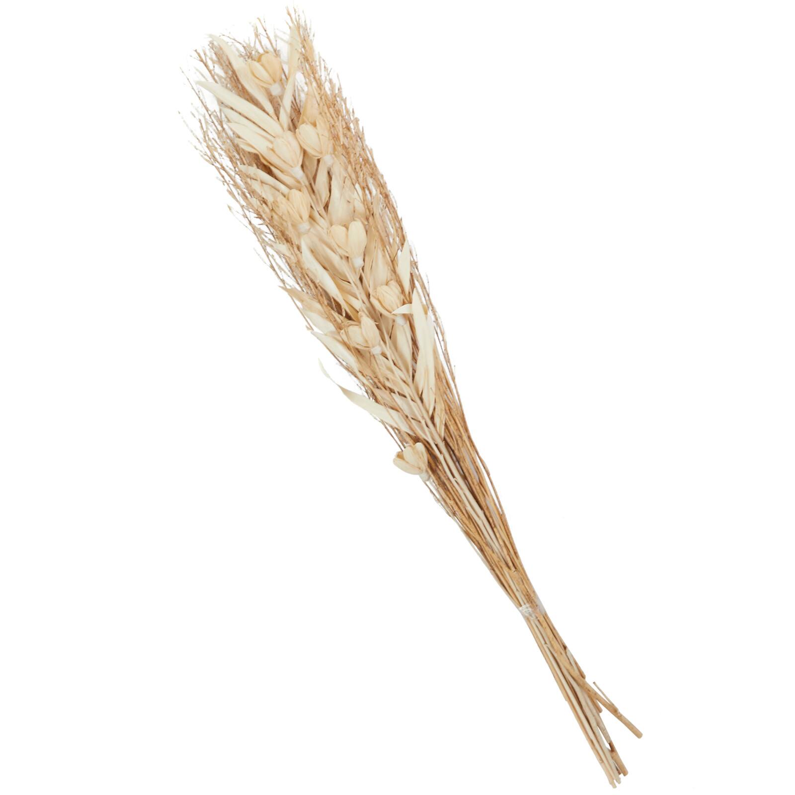 39" Cream Dried Plant Floral Bouquet Palm Leaf Natural Foliage