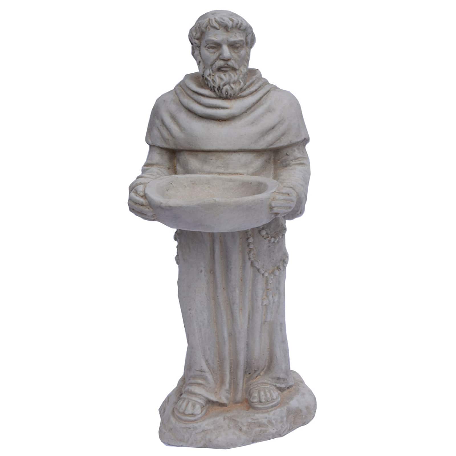 Santa's Workshop 22.5" Antique White Cold Cast St. Francis Statue