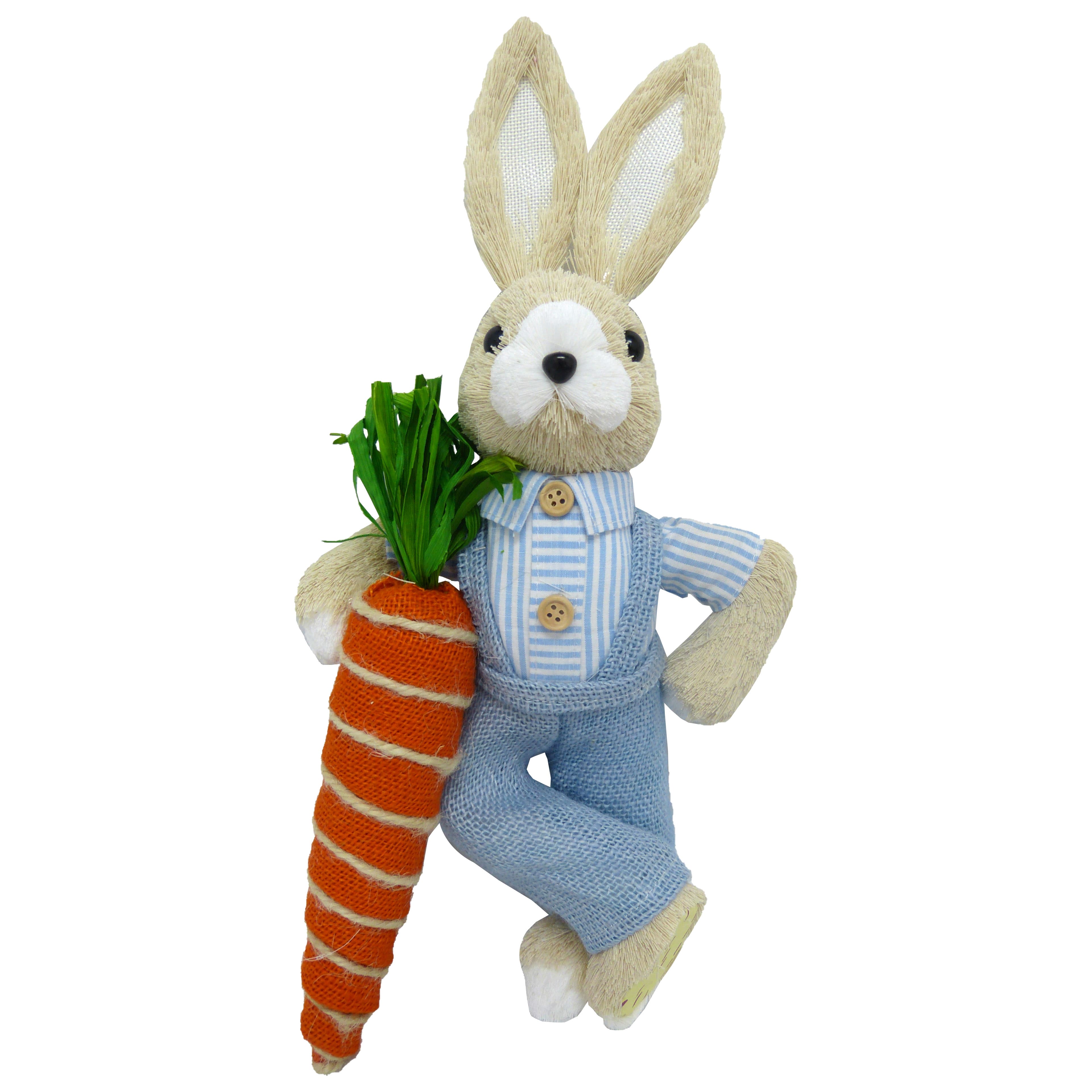 14.25 Brown Easter Bunny with Carrots Décor by Ashland®