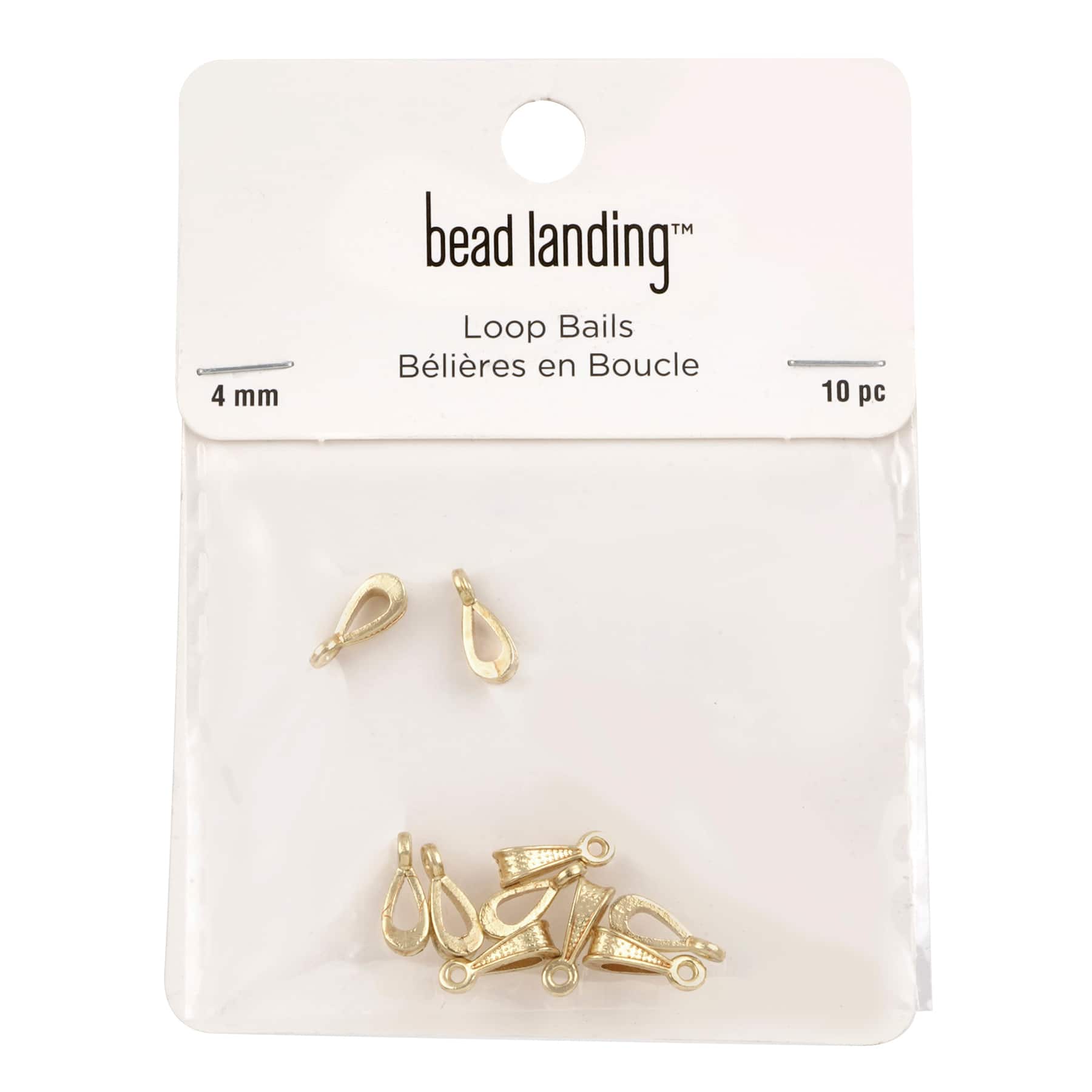 12 Packs: 10 ct. (120 total) 4mm Loop Bails by Bead Landing™
