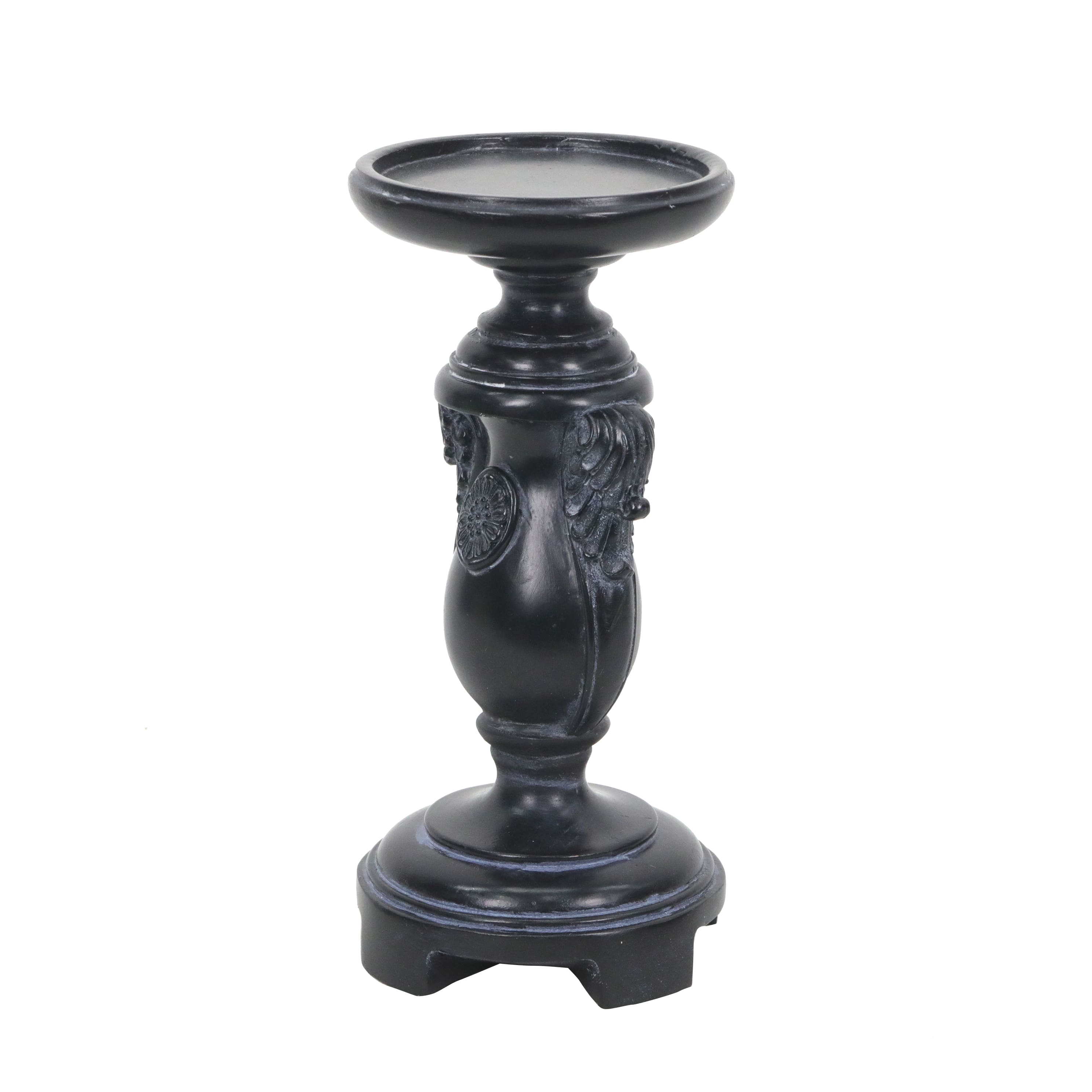 Black Scrollwork Pillar Candle Holder by Ashland®