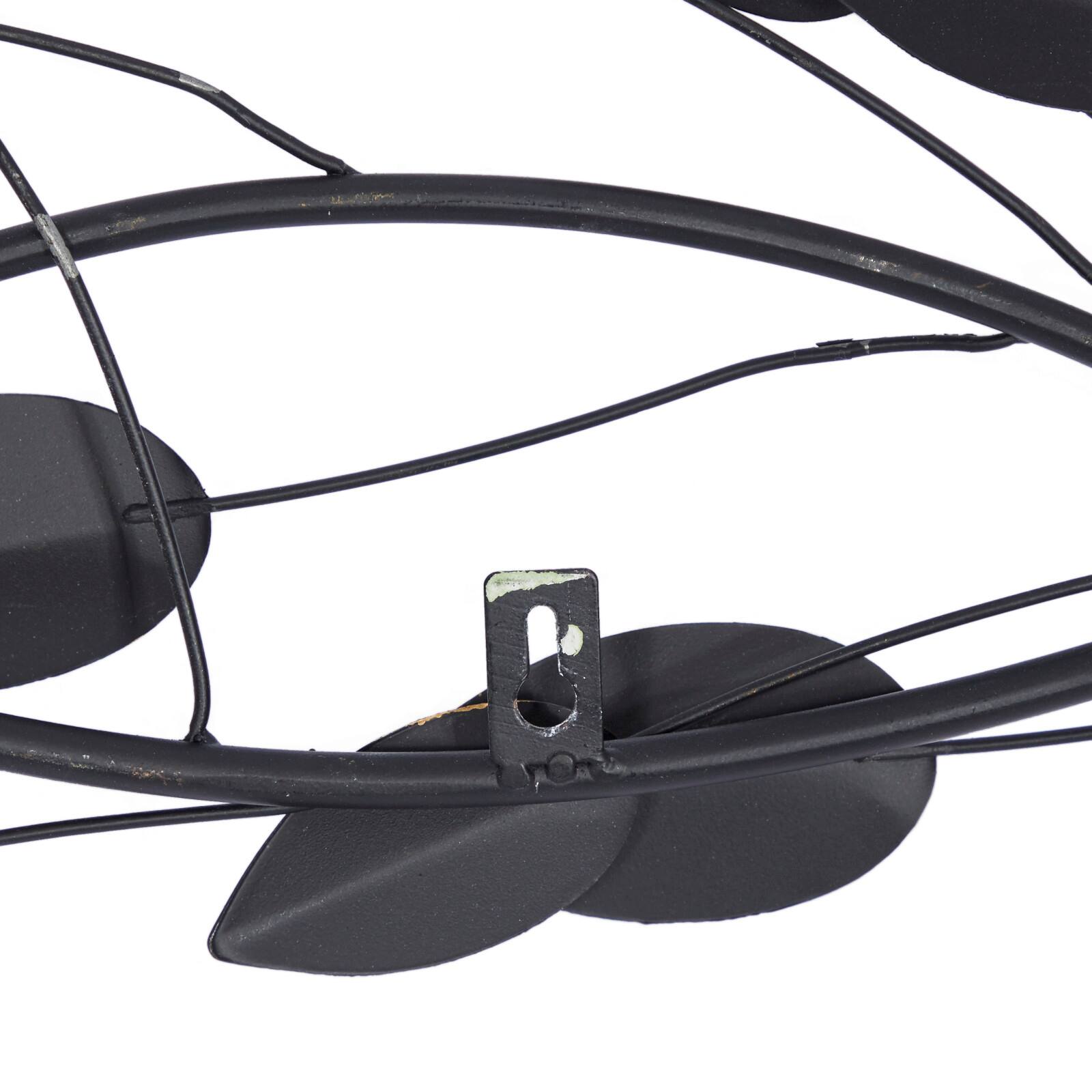 Traditional Brown Leaf & Vine Metal Wall Accent