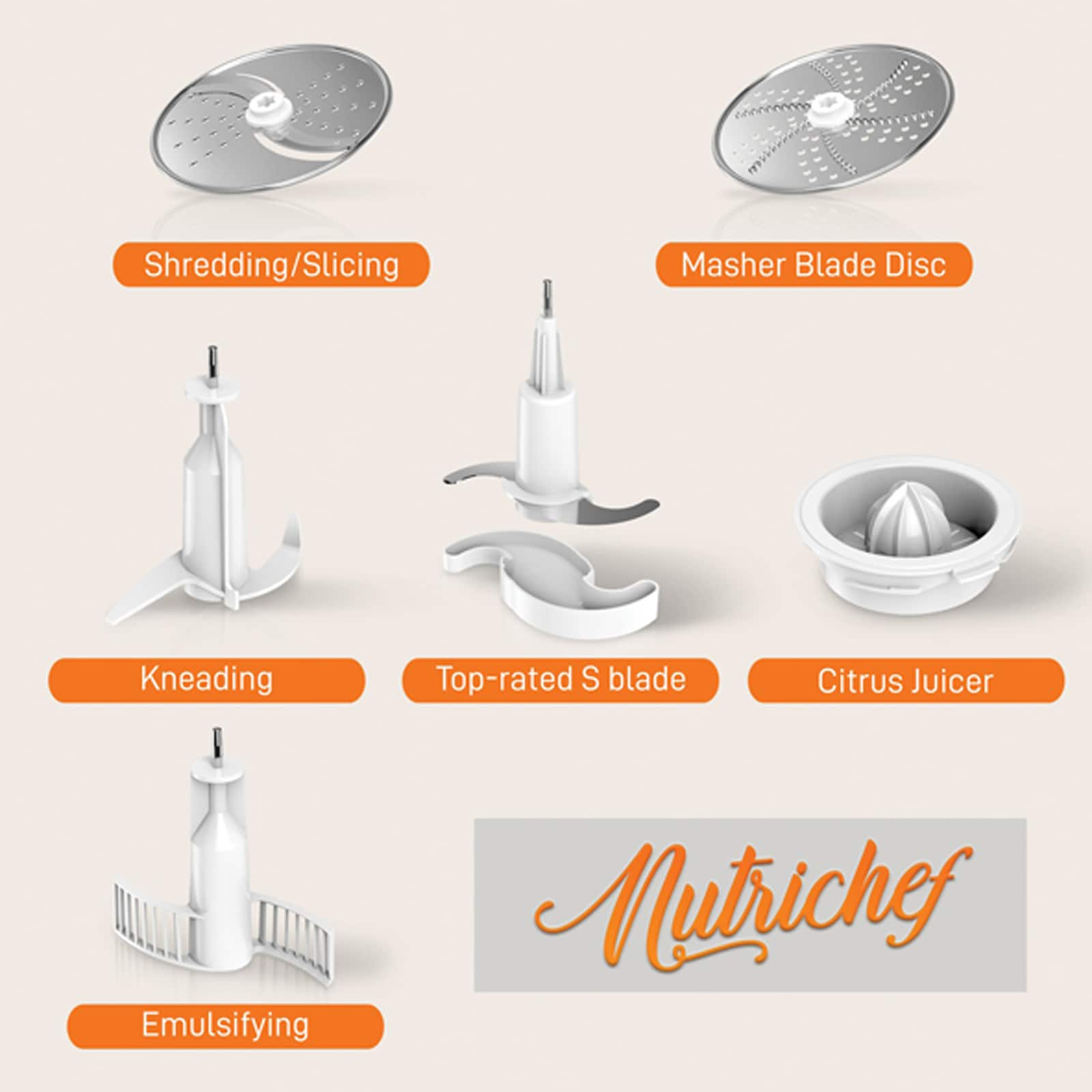 NutriChef Multifunction Food Processor Small Kitchen Appliances Michaels