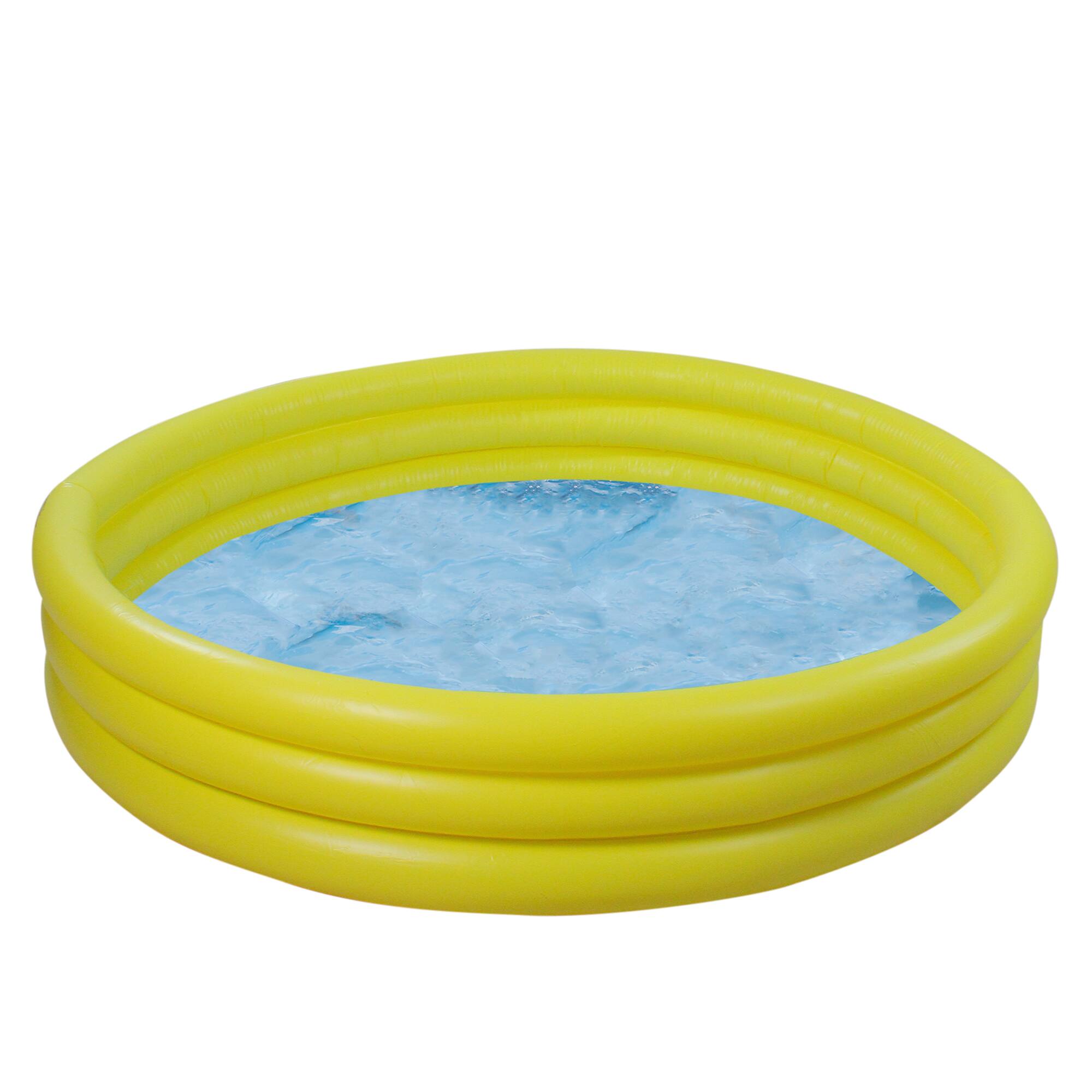 Pool Central&#xAE; 48&#x22; Yellow and Blue Round Inflatable Children&#x27;s Swimming Pool